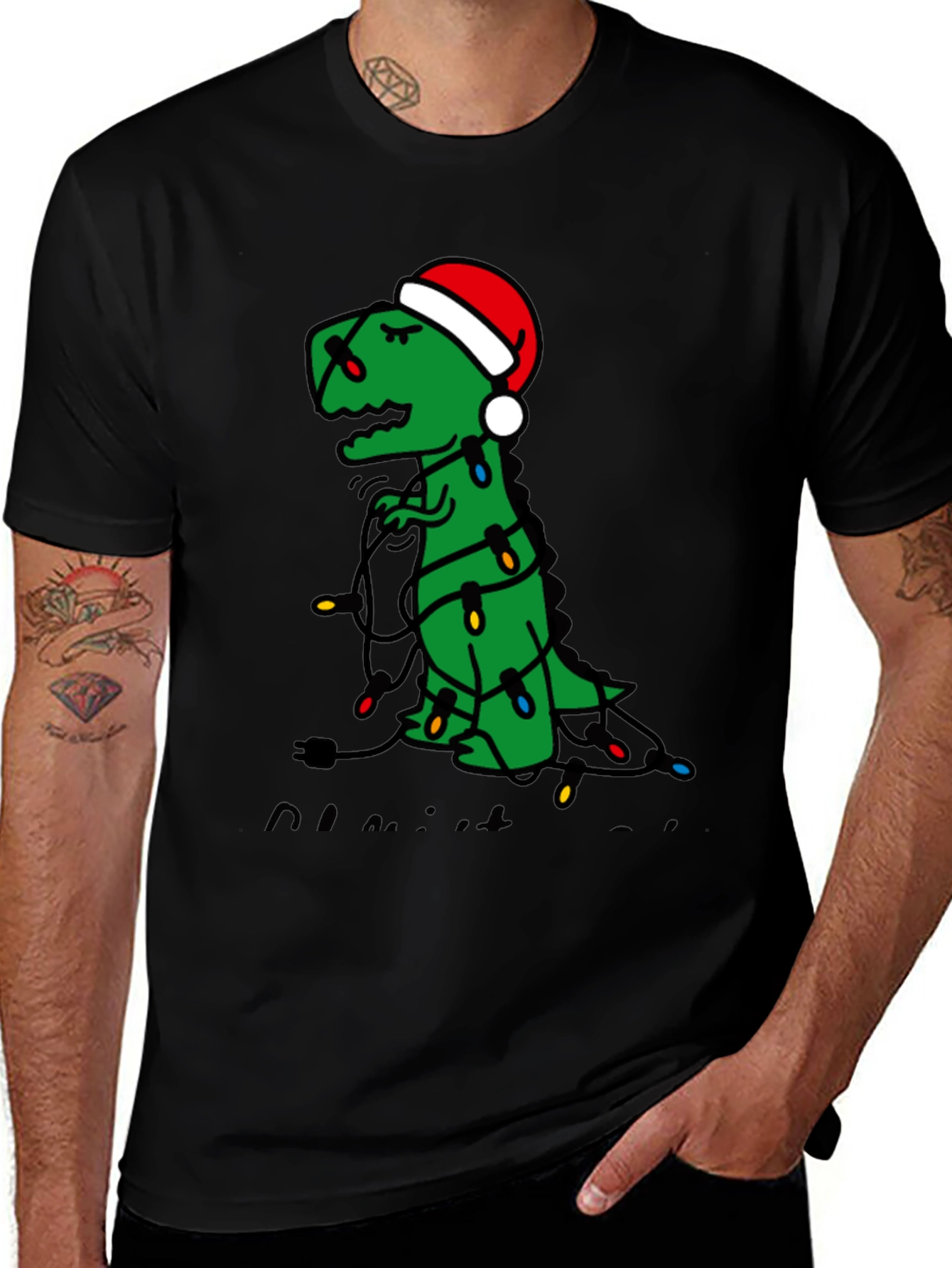 Festive Dino T-Shirt: Christmas Trex Tee