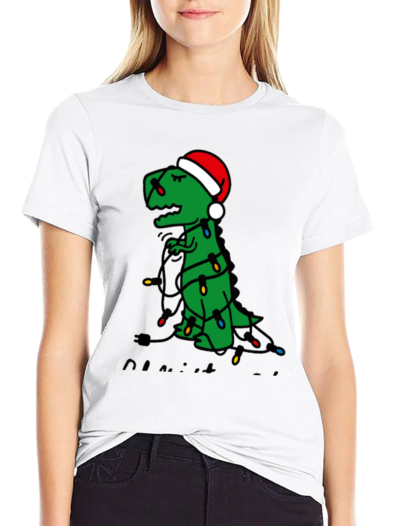 Festive Dino T-Shirt: Christmas Trex Tee