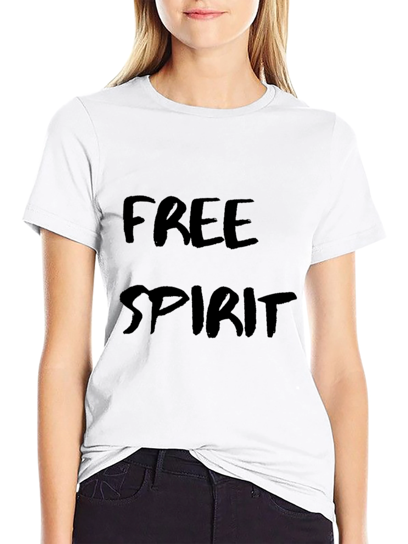 Free Spirit Black Graphic Tee