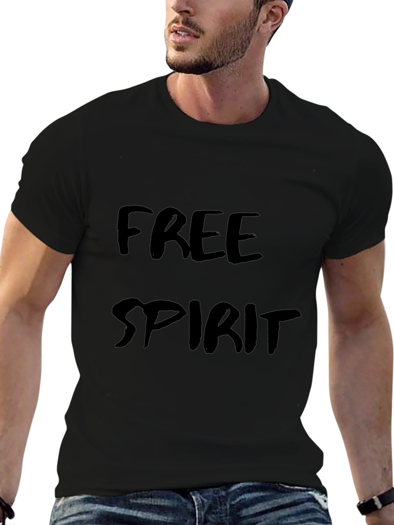 Free Spirit Black Graphic Tee