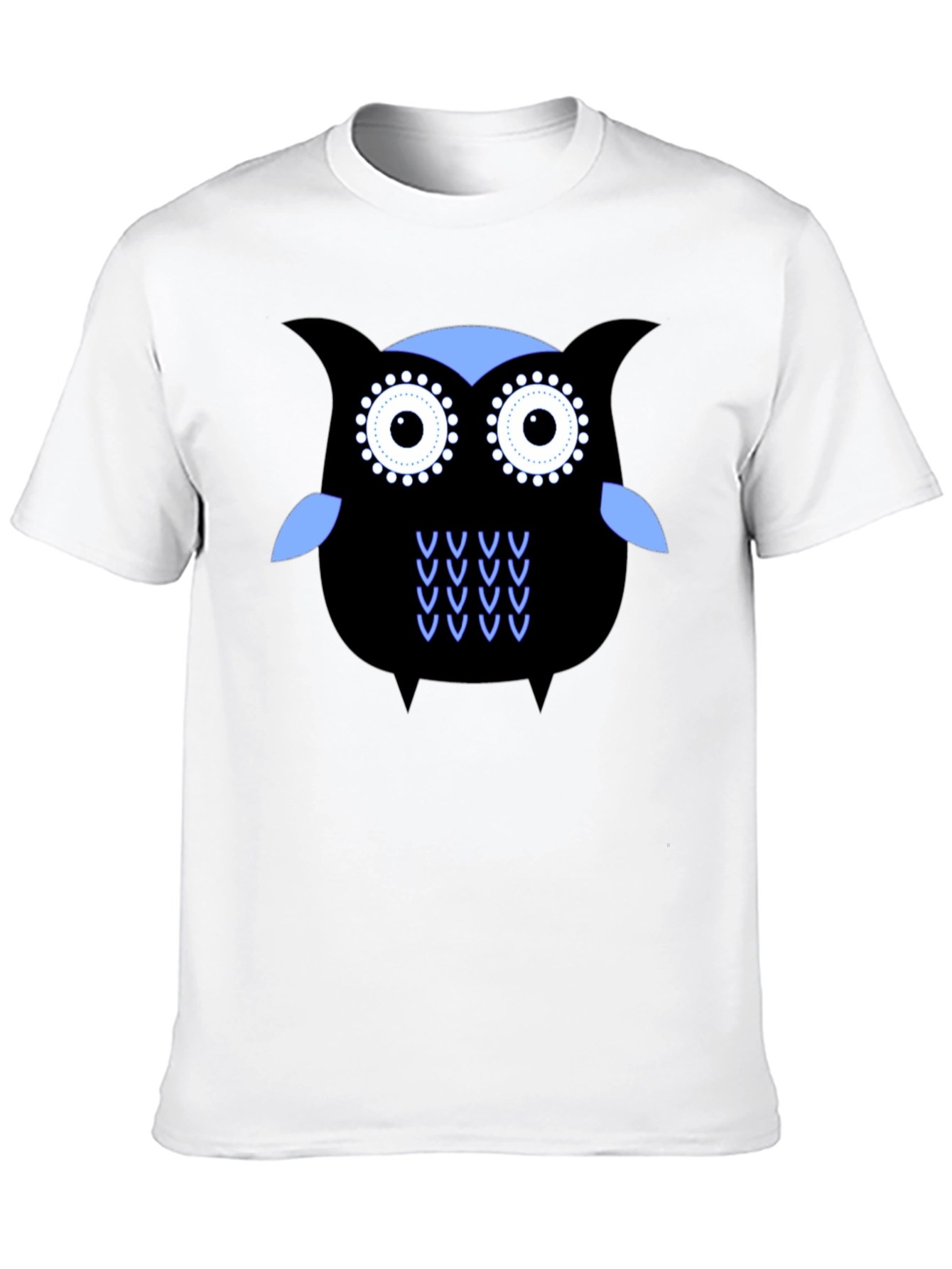 Cool Owl Graphic Tee - Black