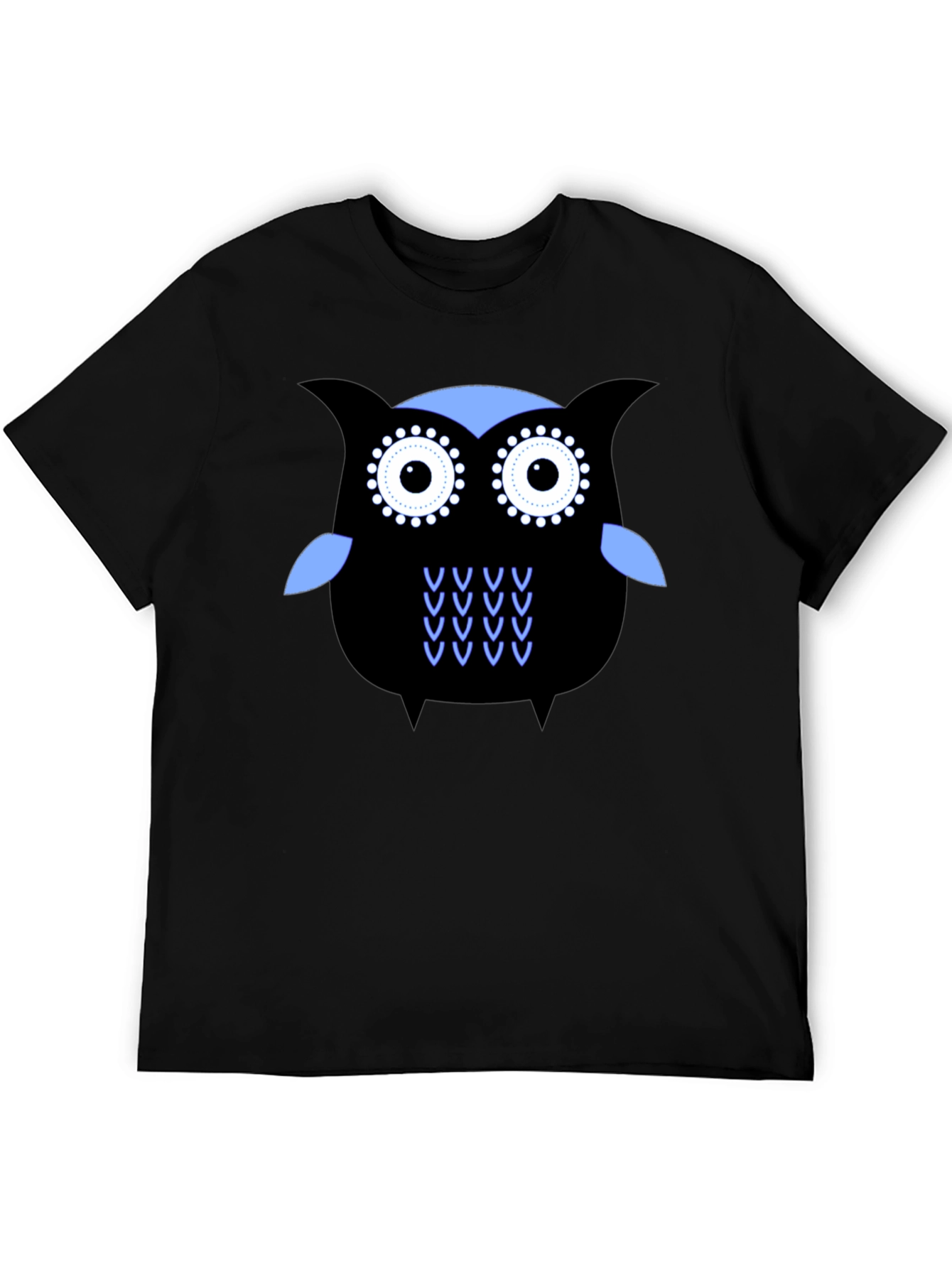 Cool Owl Graphic Tee - Black