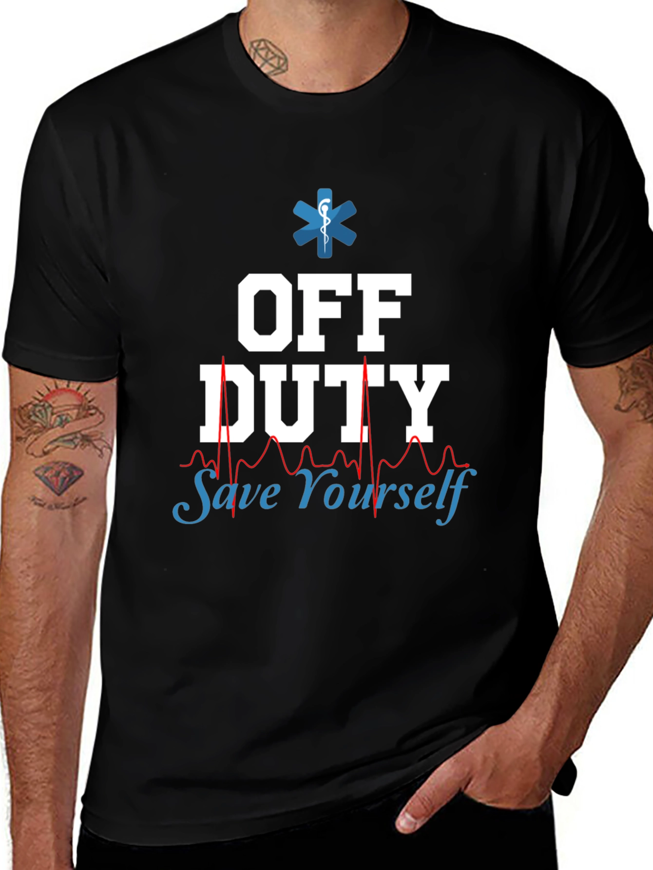 Off Duty Save Yourself EMT/Paramedic Graphic Tee