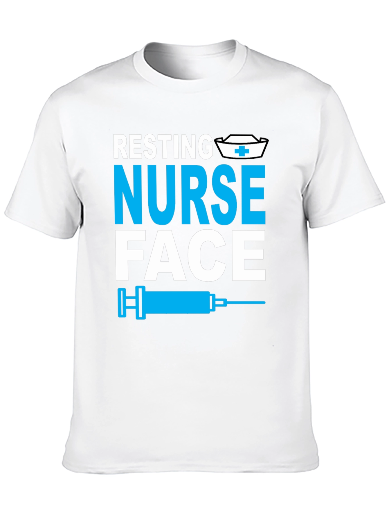 Resting Nurse Face Graphic Tee - Funny Medical Apparel