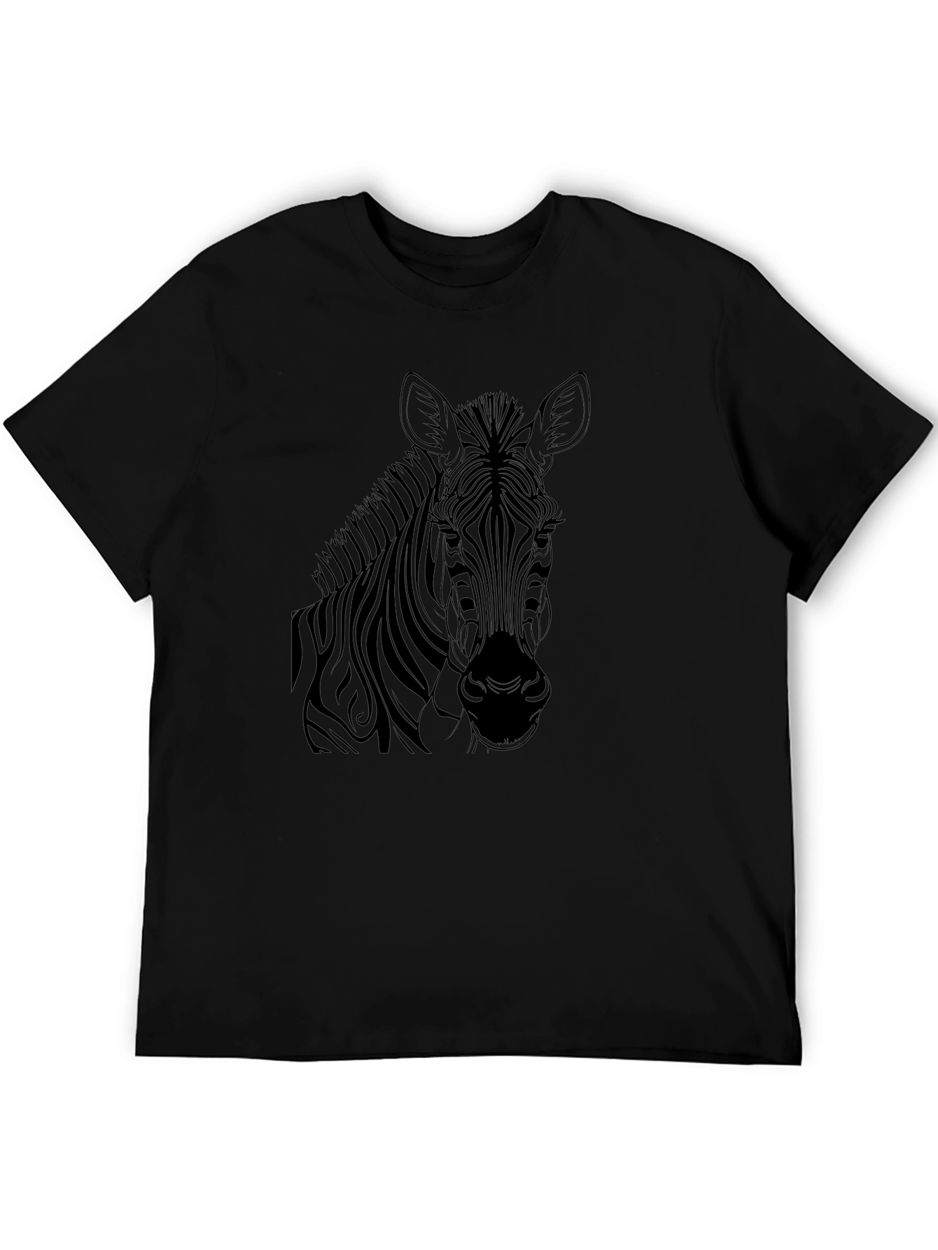 Zebra Graphic T-Shirt: Bold Black Tee