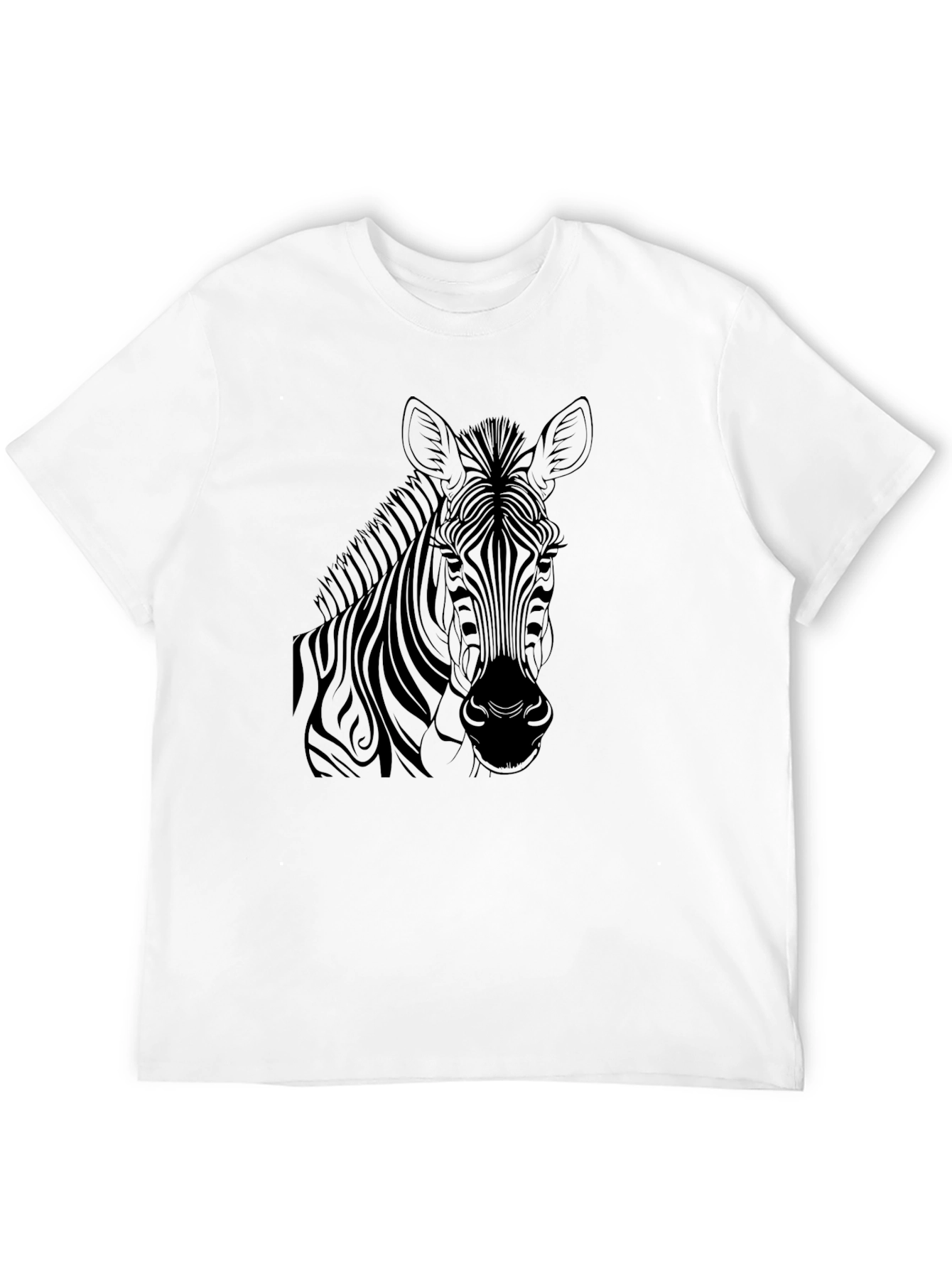 Zebra Graphic T-Shirt: Bold Black Tee