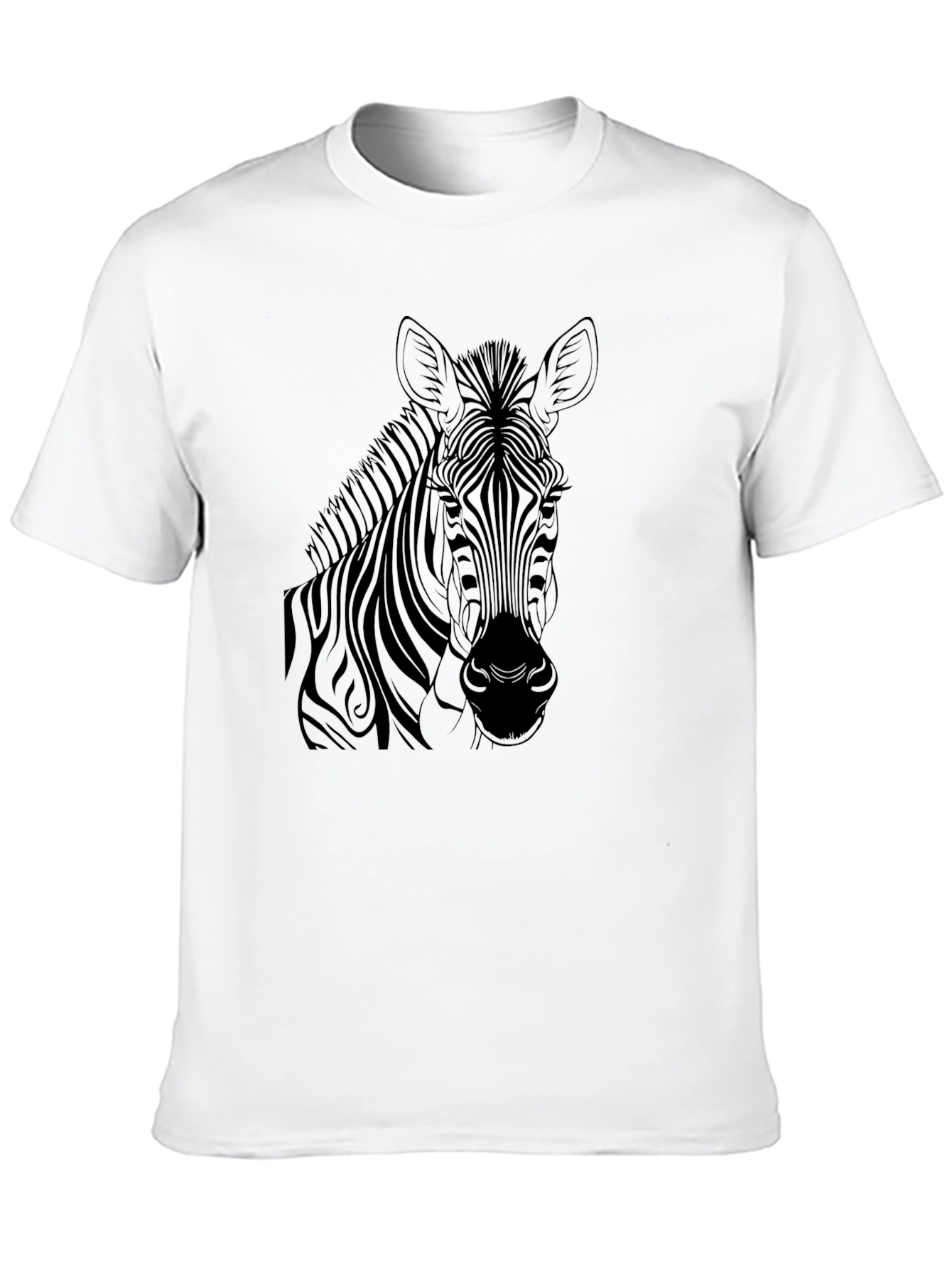 Zebra Graphic T-Shirt: Bold Black Tee