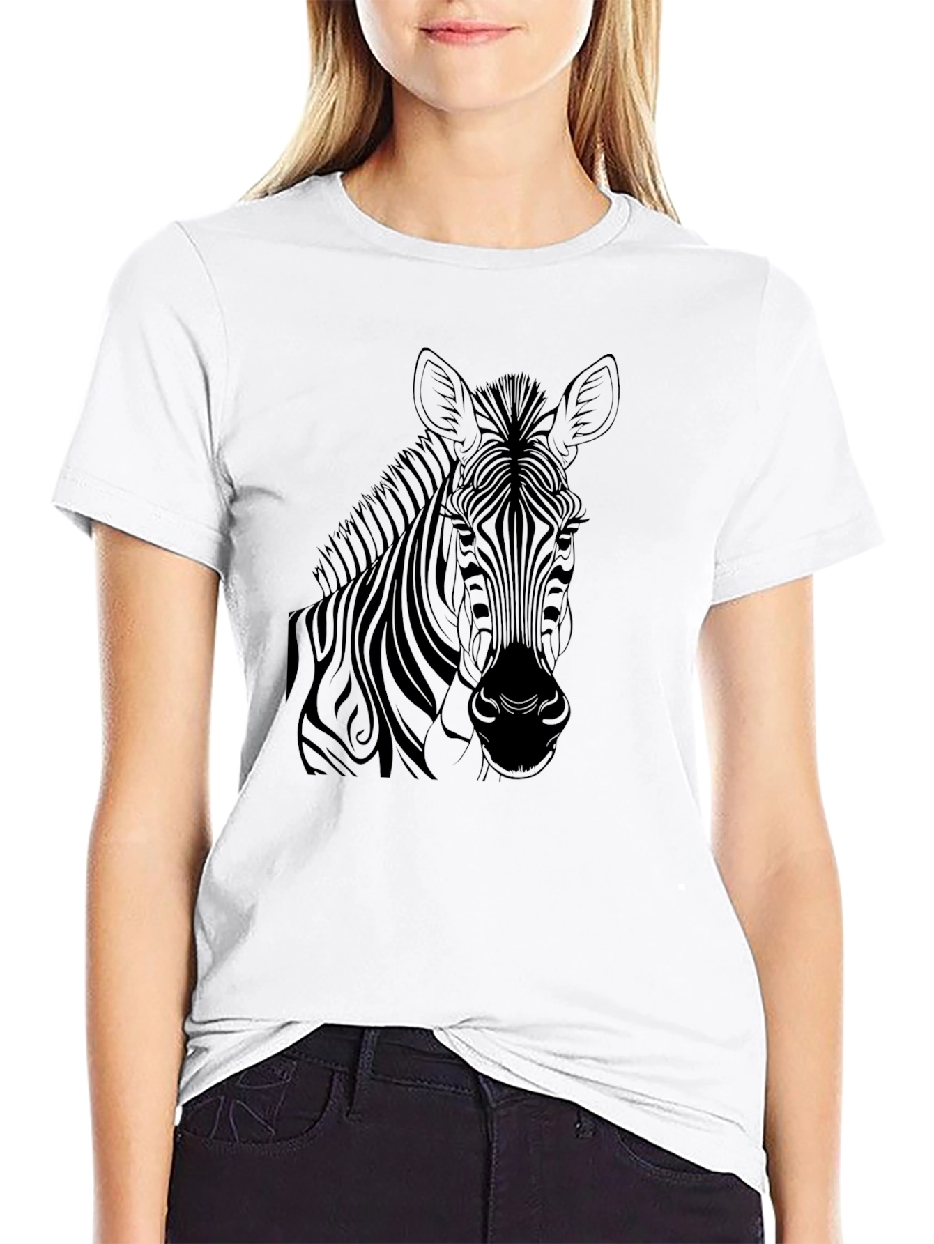 Zebra Graphic T-Shirt: Bold Black Tee