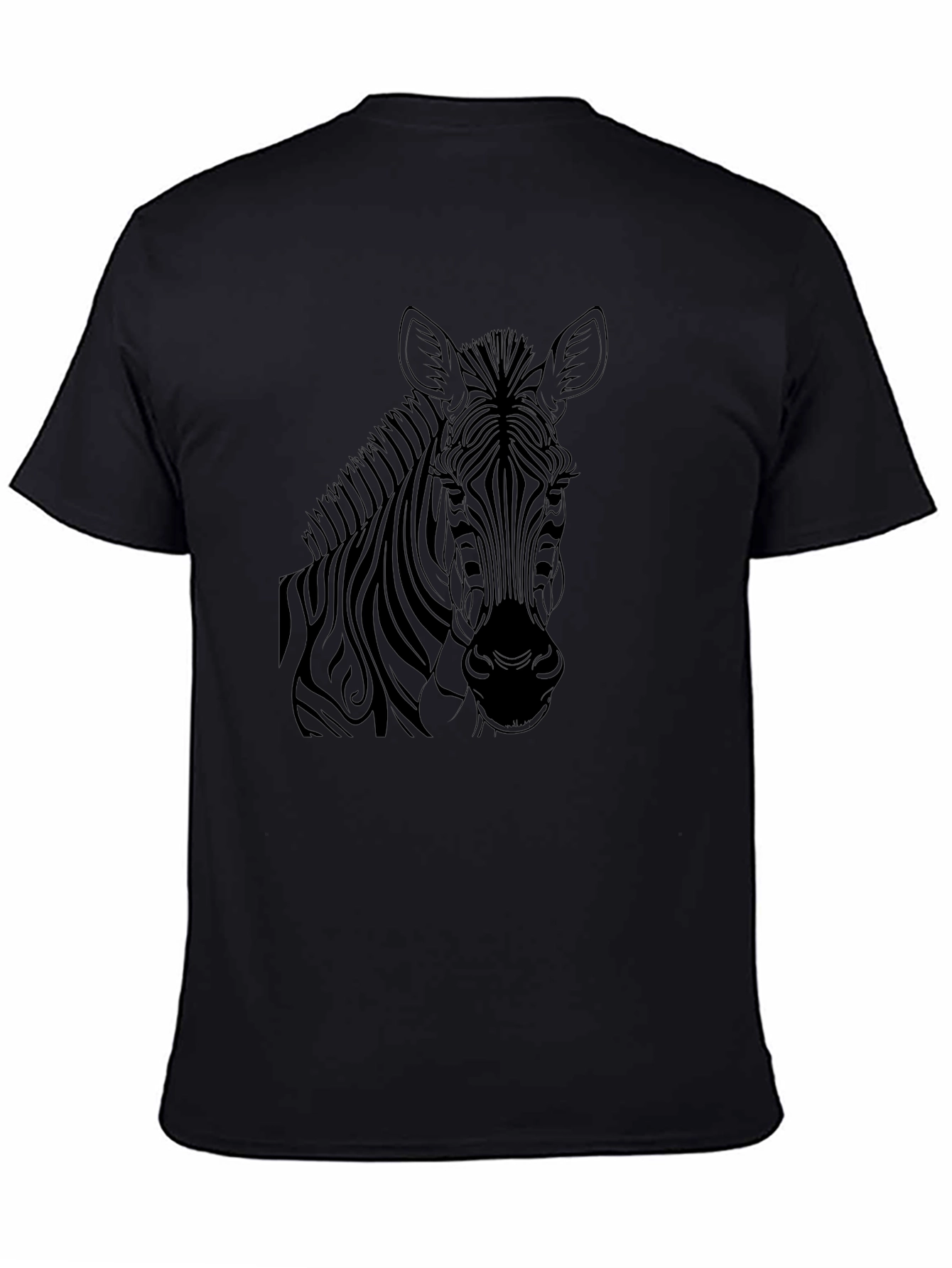 Zebra Graphic T-Shirt: Bold Black Tee