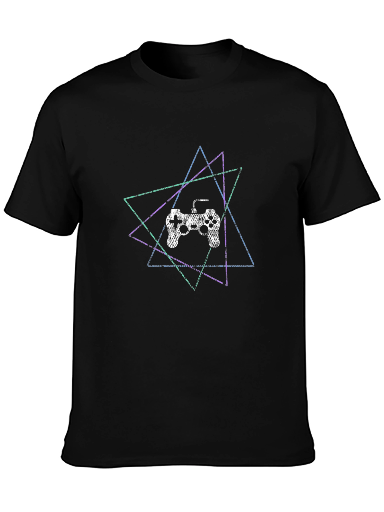 Gaming Controller T-Shirt - Geometric Design