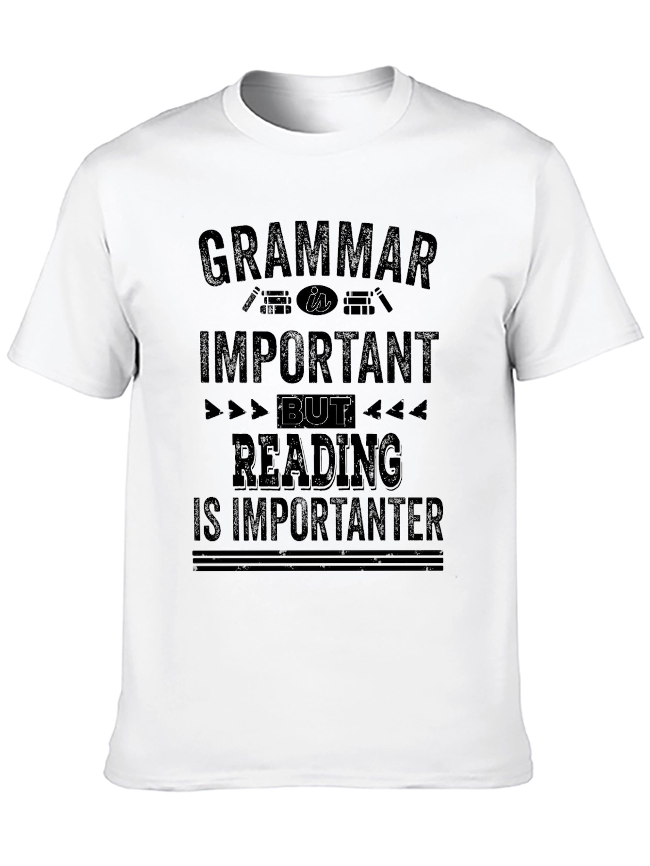 Grammar Reading Important T-Shirt Funny Slogan Tee