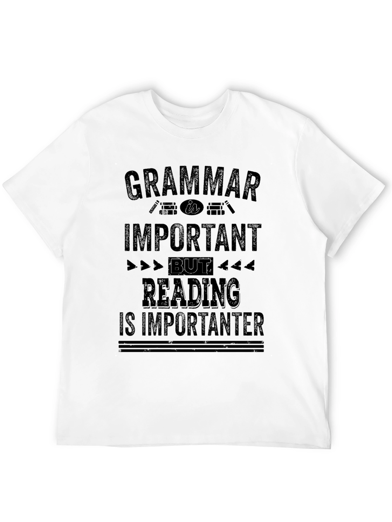 Grammar Reading Important T-Shirt Funny Slogan Tee