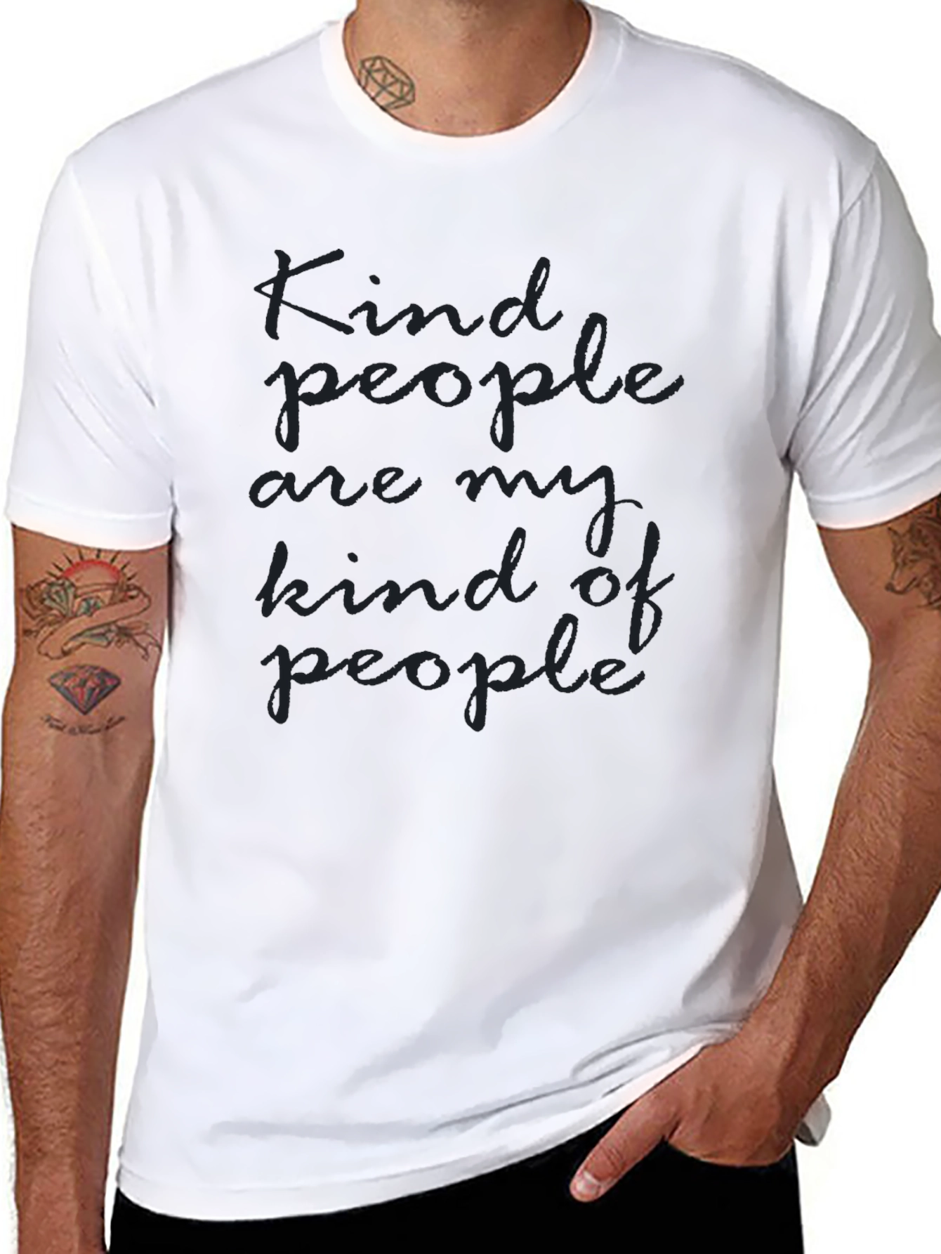 Kind People Graphic Tee - Soft Black T-Shirt