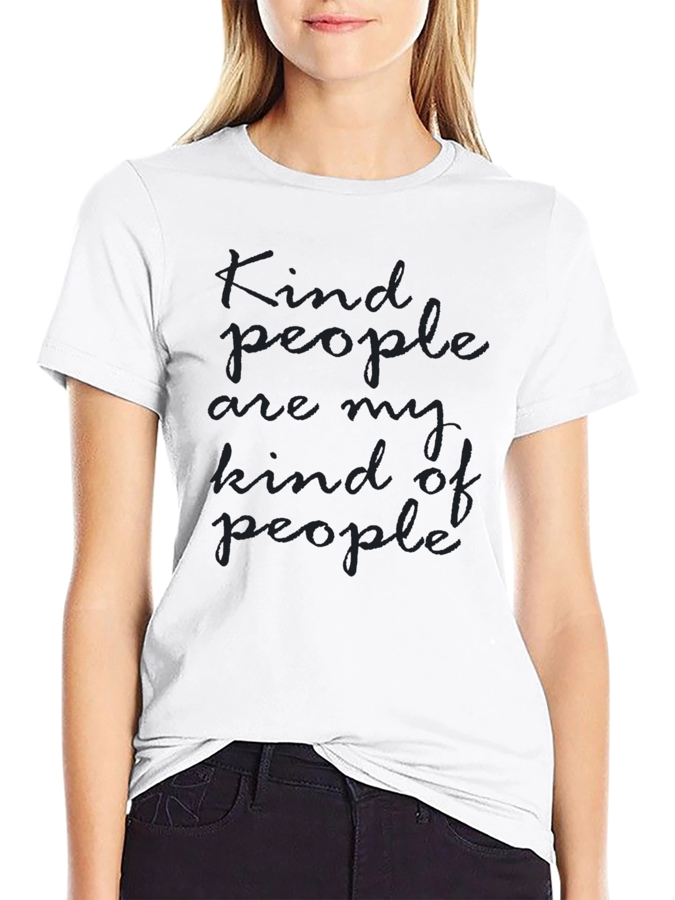Kind People Graphic Tee - Soft Black T-Shirt