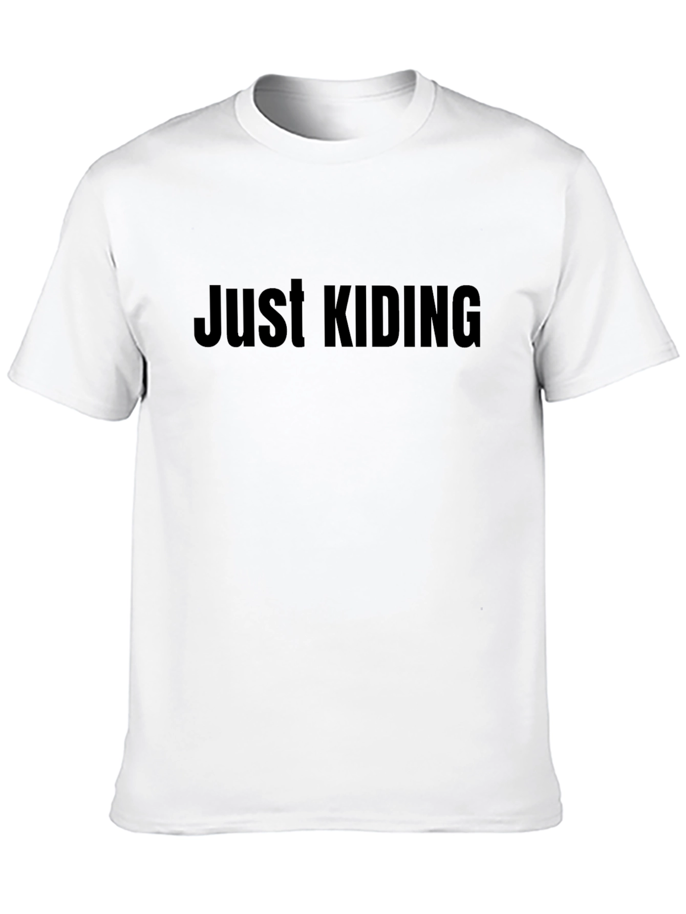 Just Kiding Graphic Tee - Casual Black T-Shirt