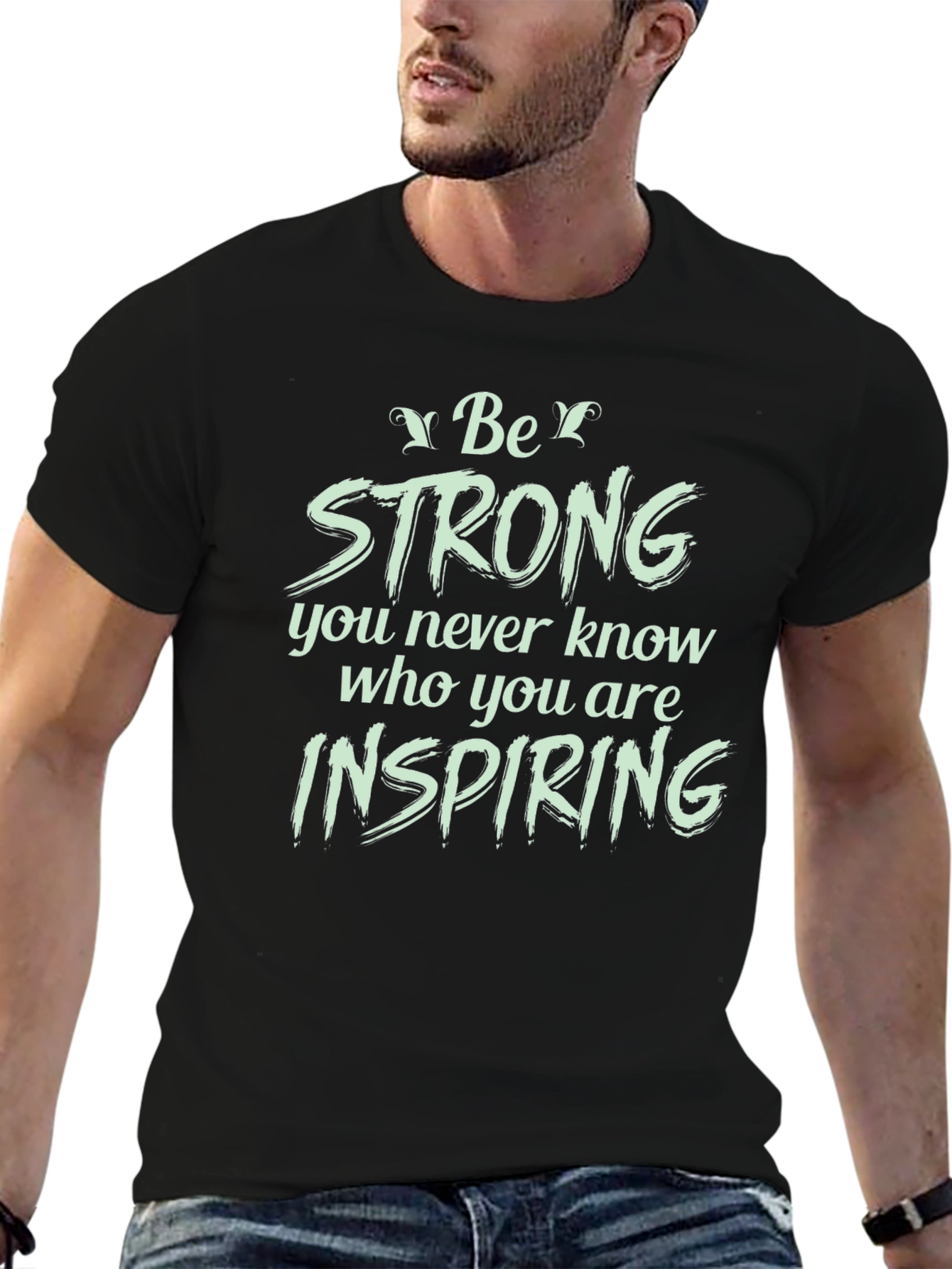 Be Strong Graphic Tee - Inspiring Words
