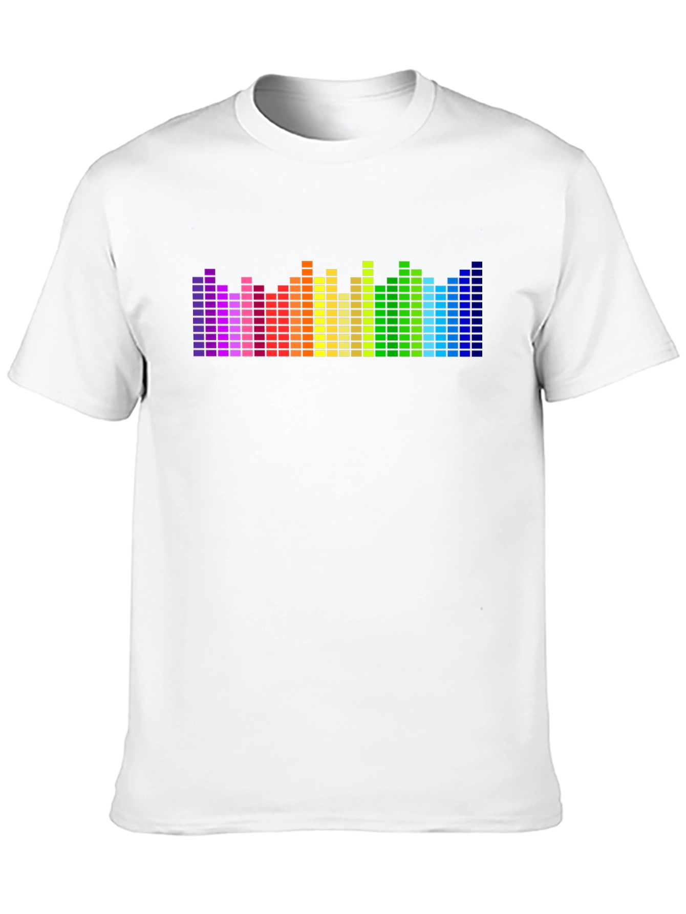 Rainbow Equalizer Graphic Tee - Black Cotton Blend