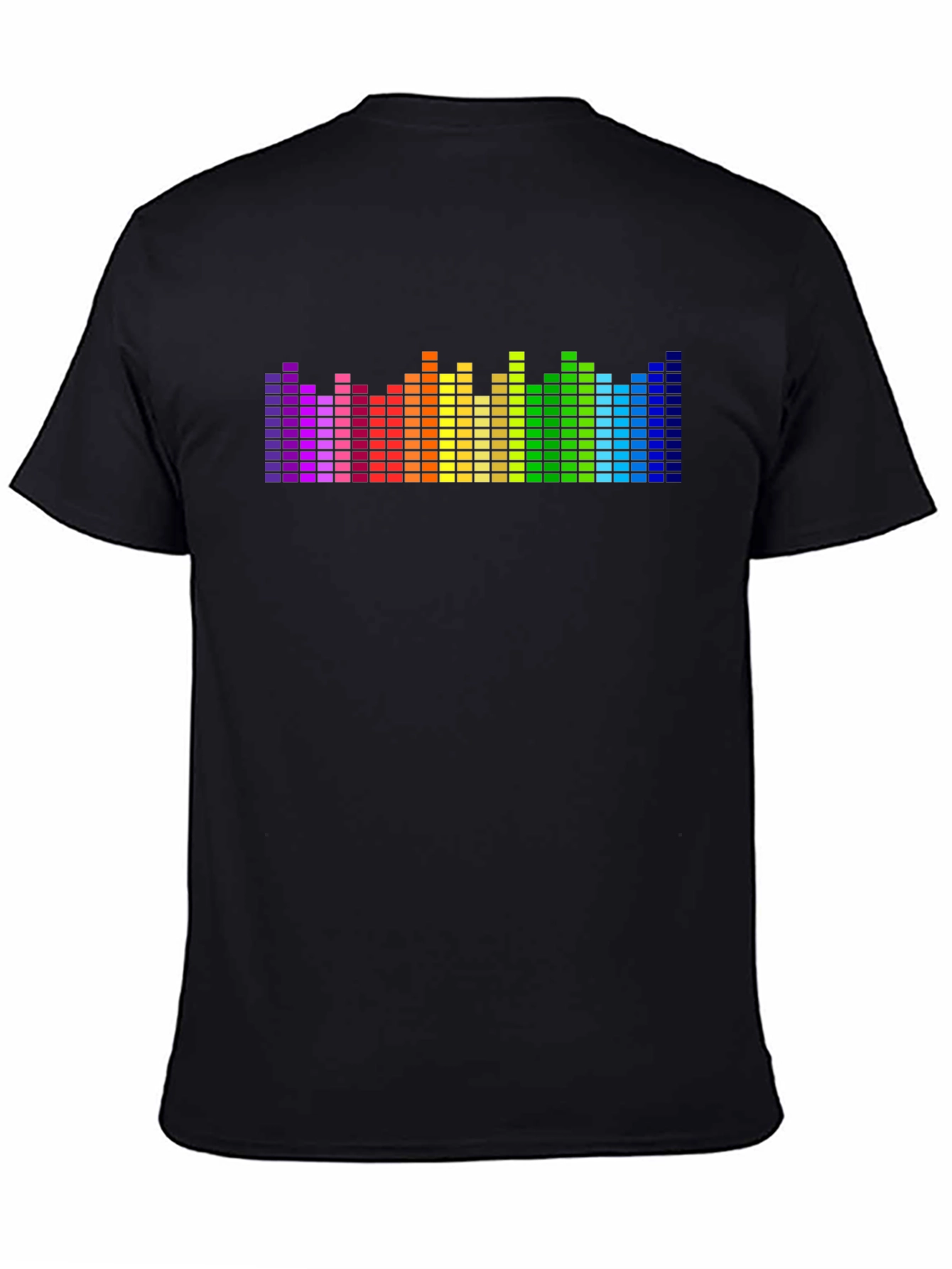 Rainbow Equalizer Graphic Tee - Black Cotton Blend