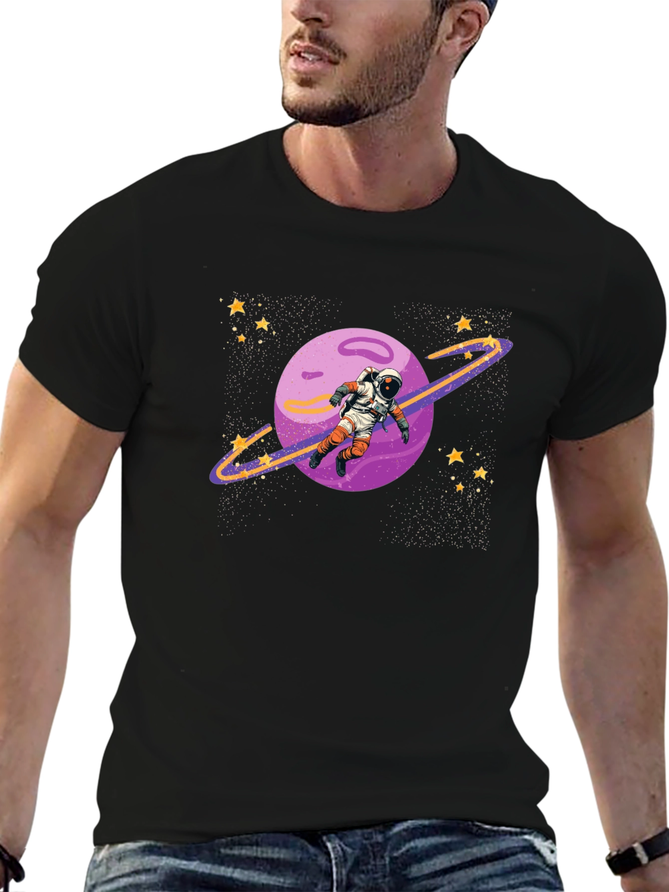 Astronaut Planet Graphic T-Shirt
