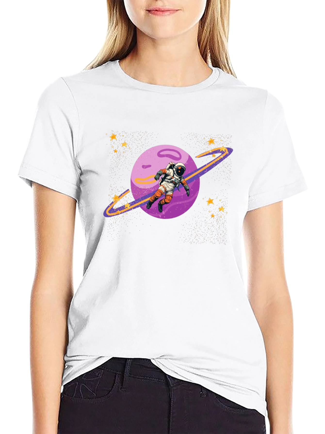 Astronaut Planet Graphic T-Shirt