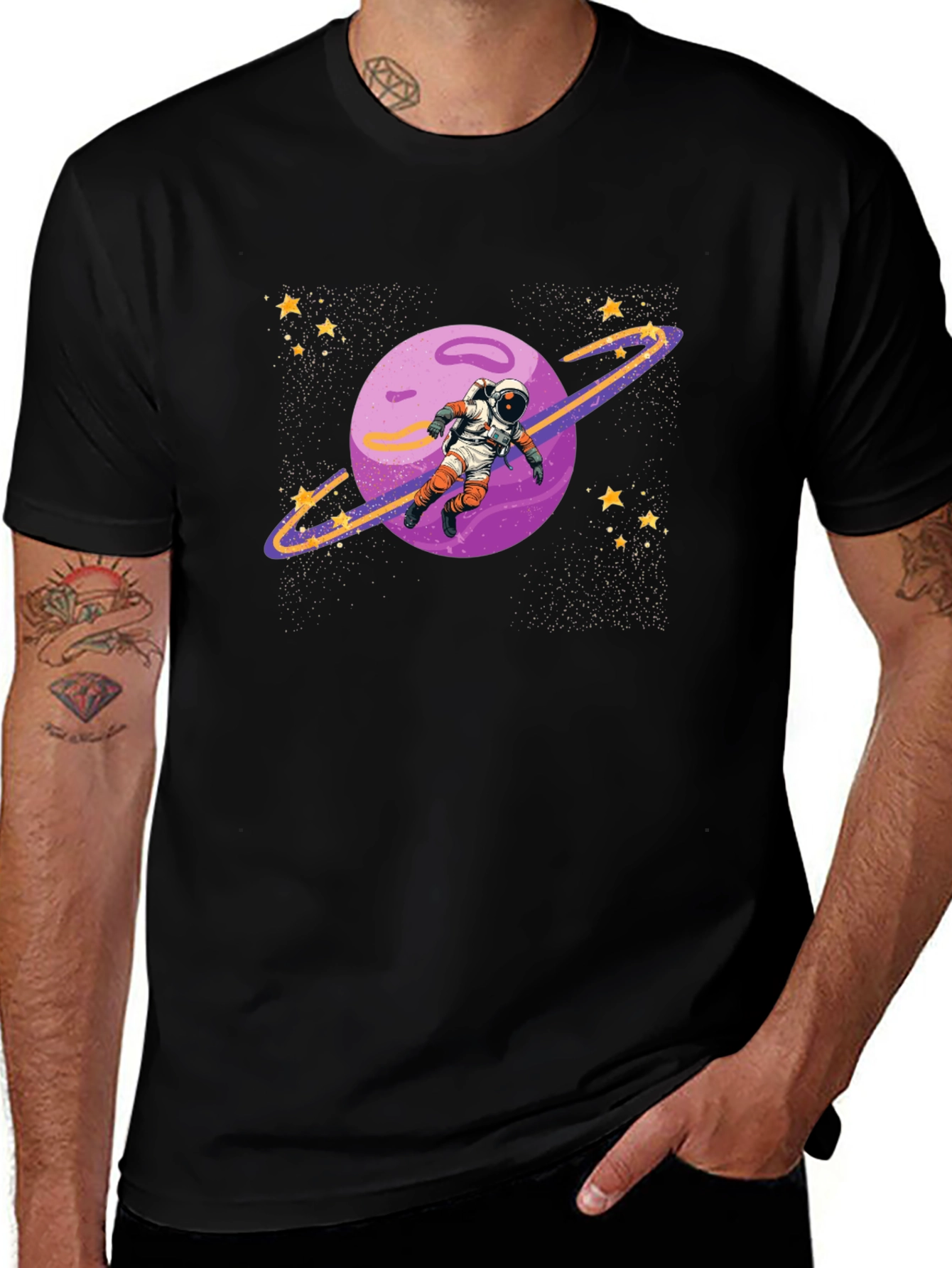 Astronaut Planet Graphic T-Shirt
