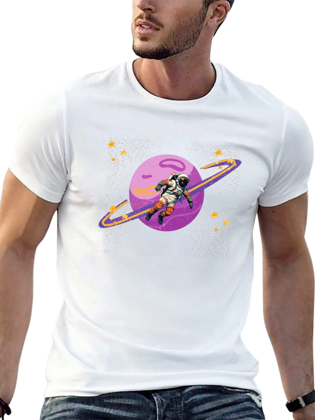 Astronaut Planet Graphic T-Shirt