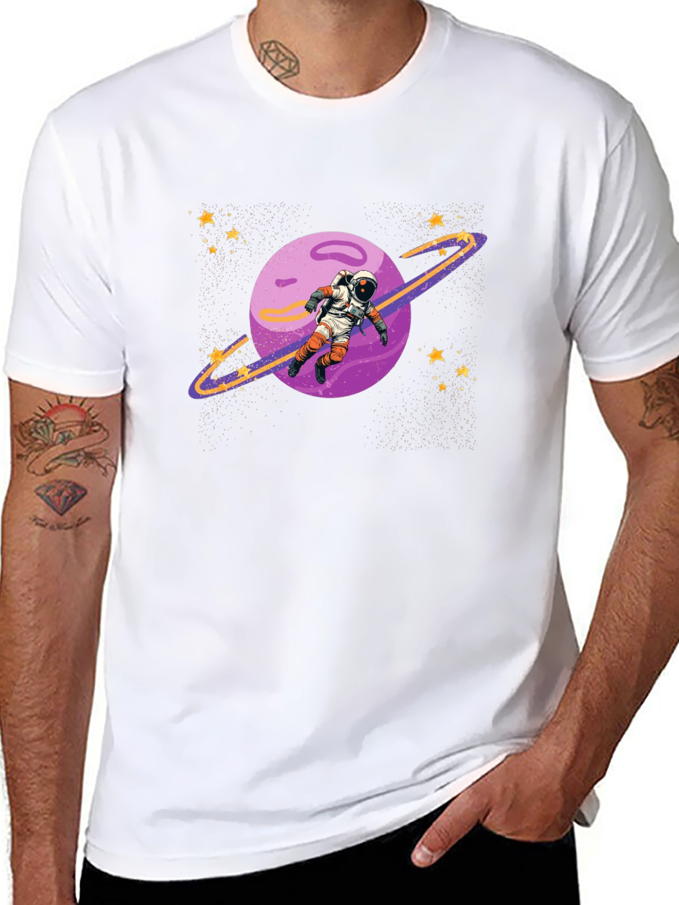 Astronaut Planet Graphic T-Shirt