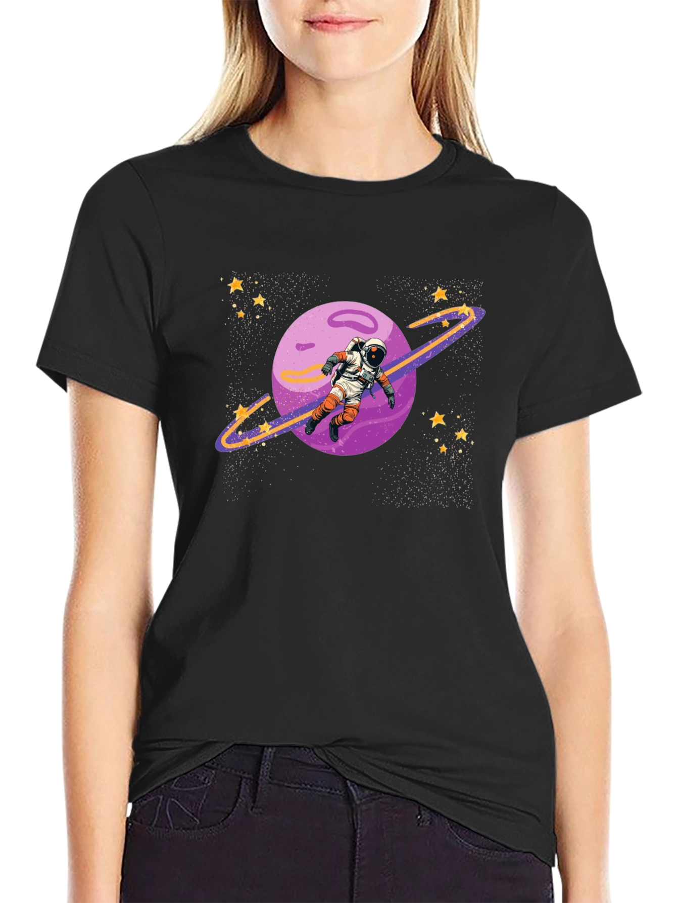 Astronaut Planet Graphic T-Shirt