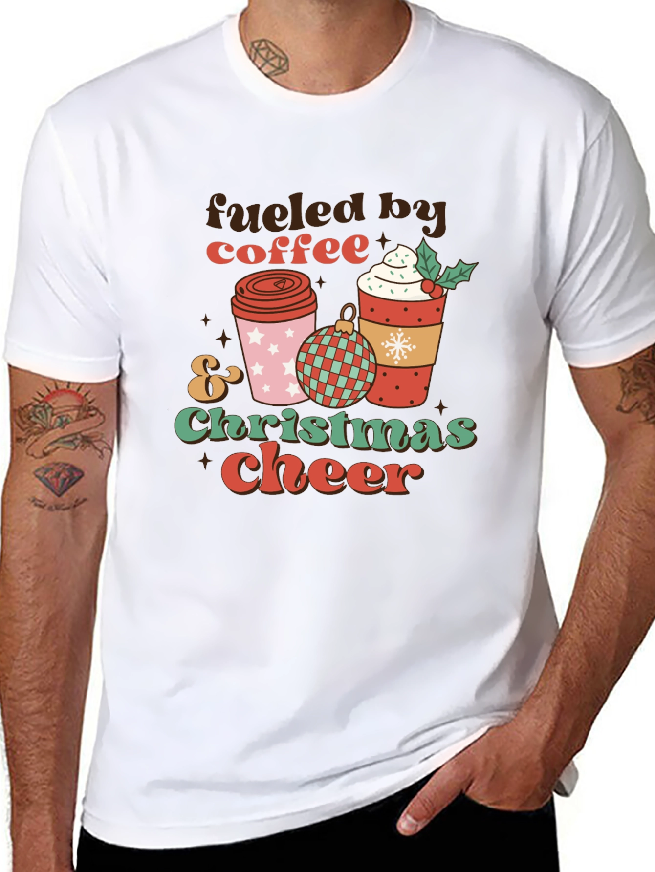 Fueled by Coffee Christmas Cheer Tee