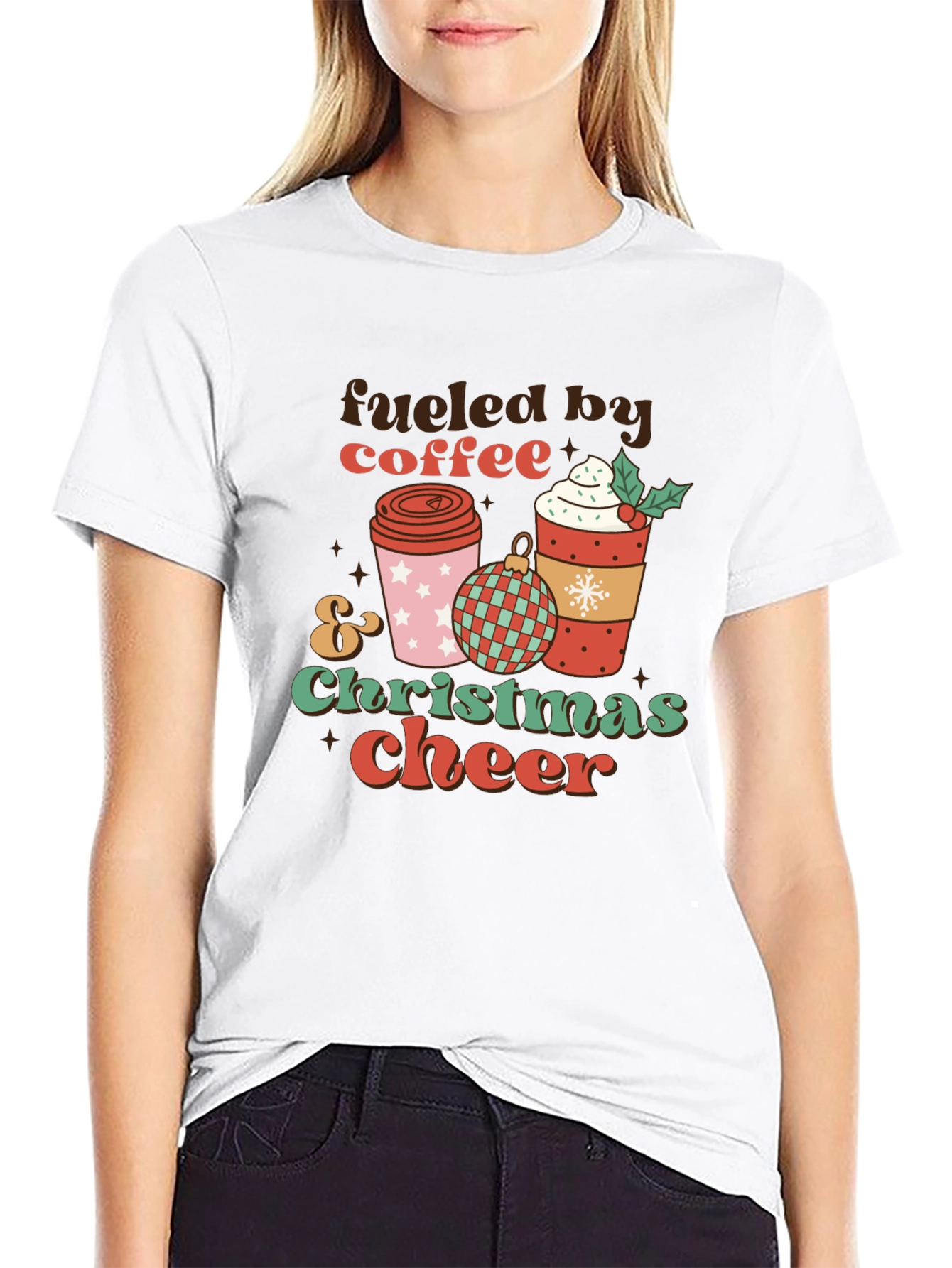 Fueled by Coffee Christmas Cheer Tee