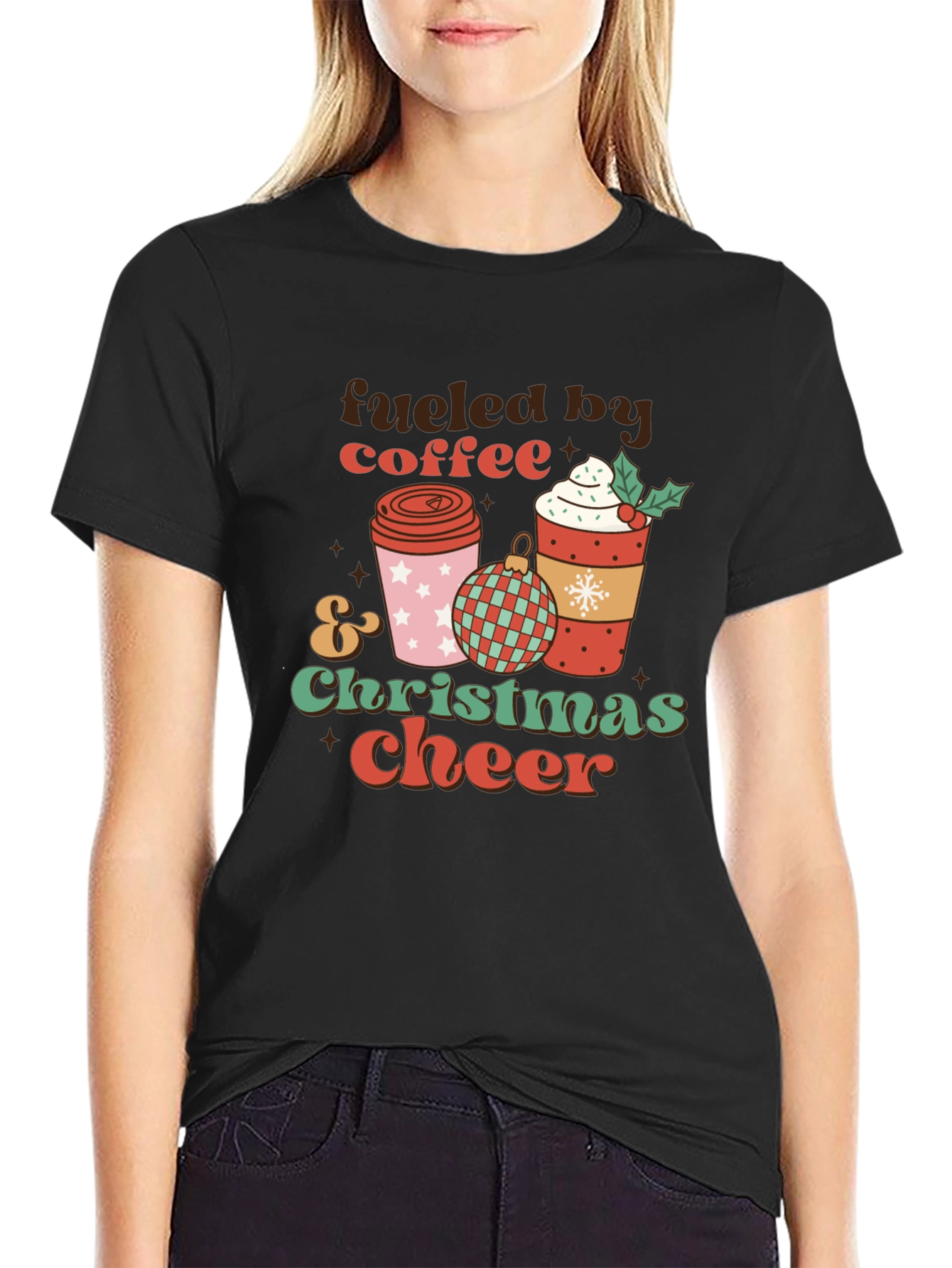 Fueled by Coffee Christmas Cheer Tee