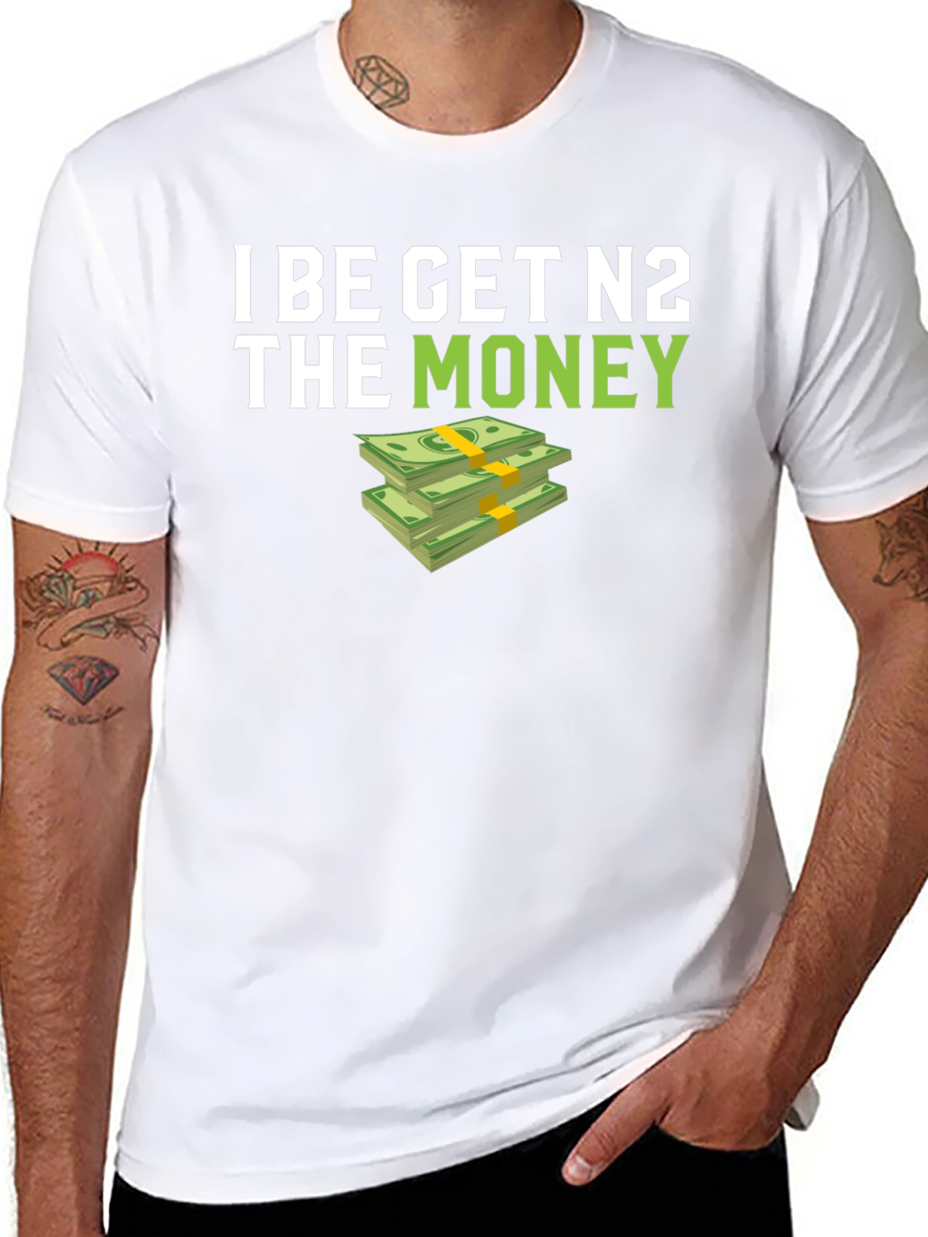 I BE GET N2 The Money T-Shirt - Black