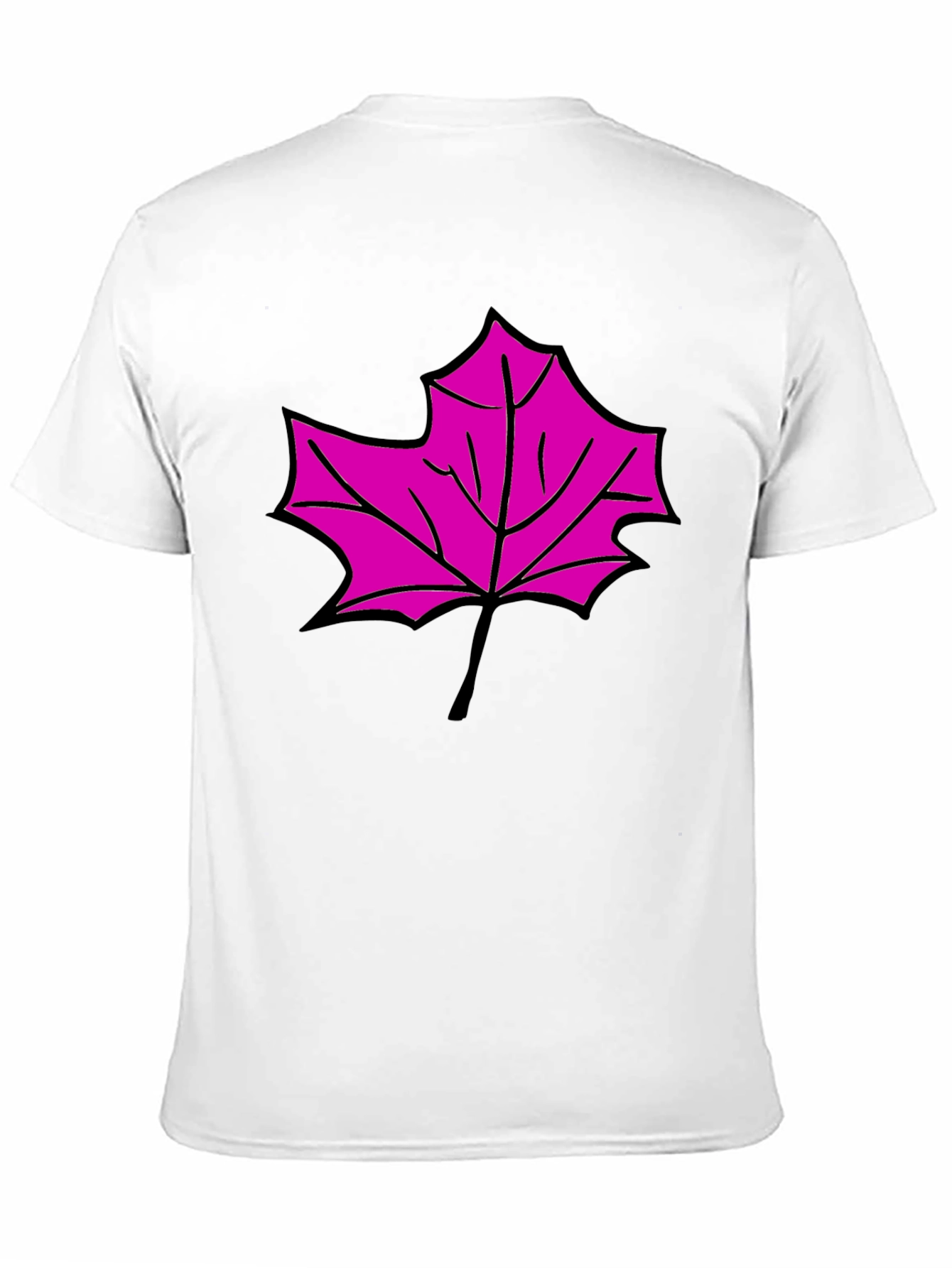 Maple Leaf Graphic T-Shirt - Black Cotton Blend