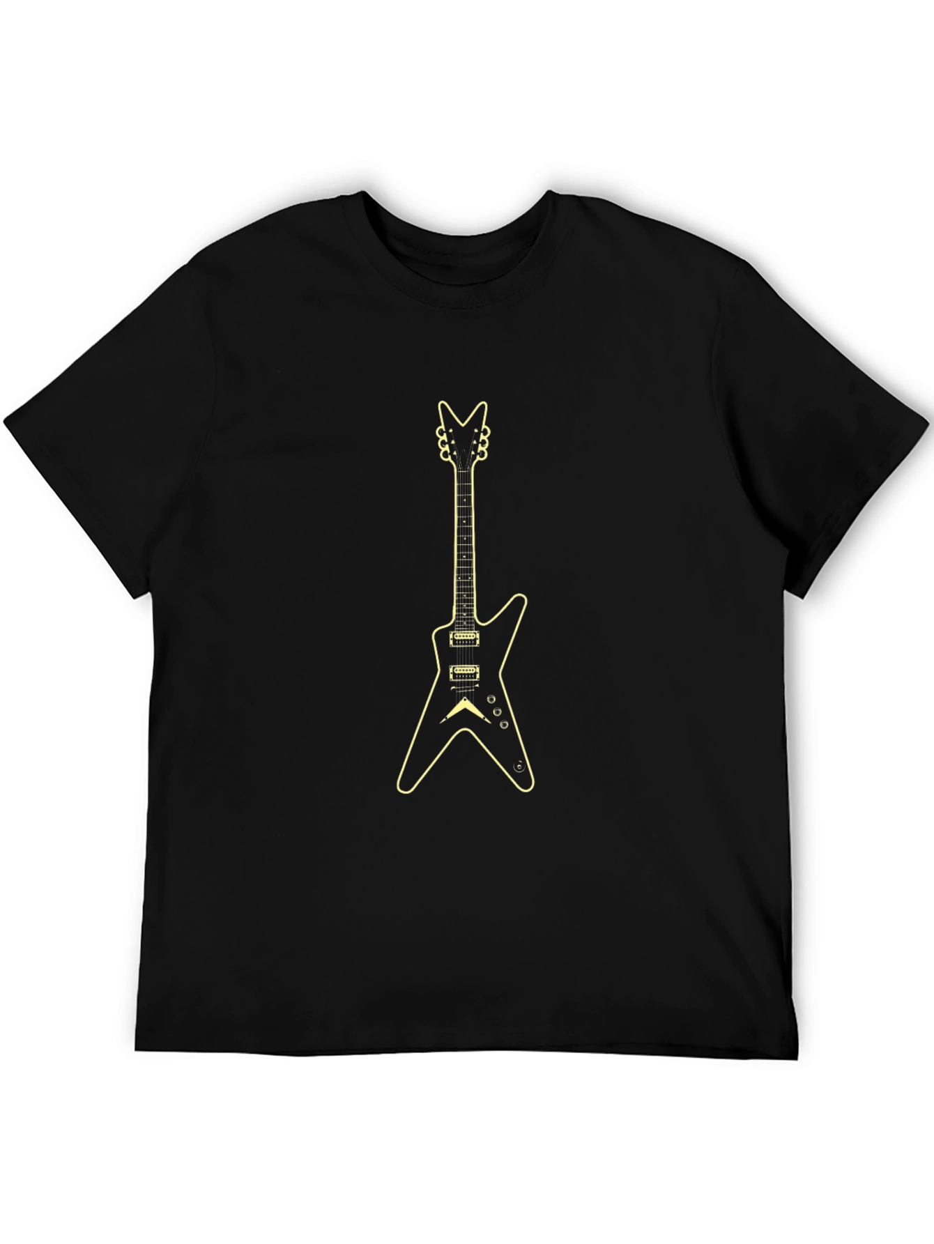 Electric Guitar Graphic Black T-Shirt