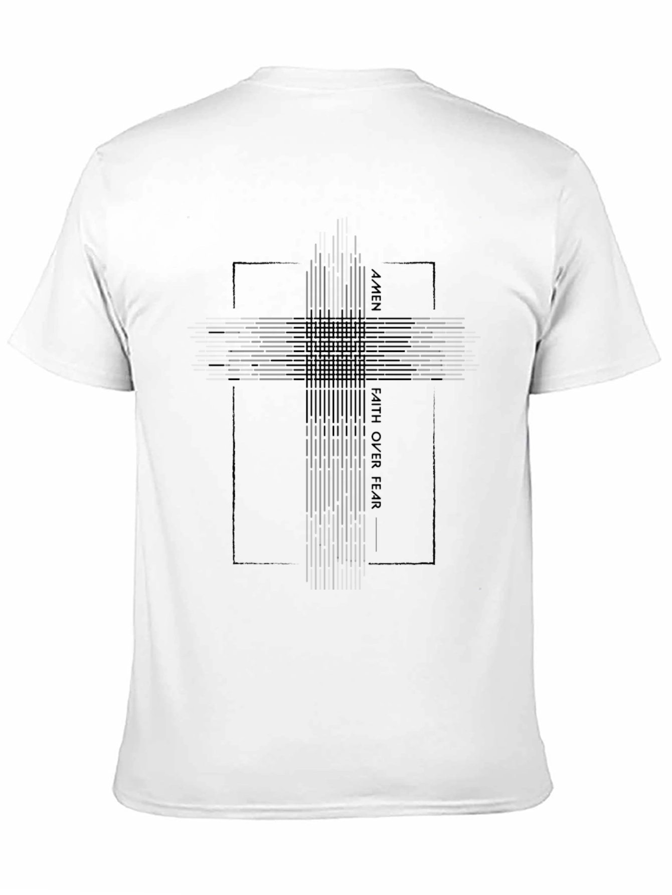 Faith Over Fear Graphic Print Black T-Shirt