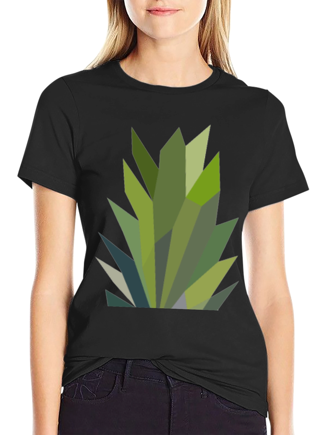 Geometric Pineapple Graphic Tee - Modern Style