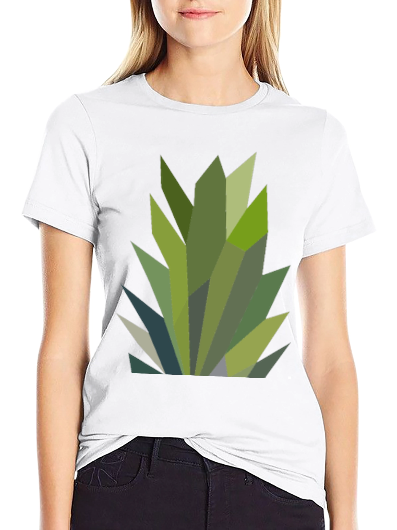 Geometric Pineapple Graphic Tee - Modern Style