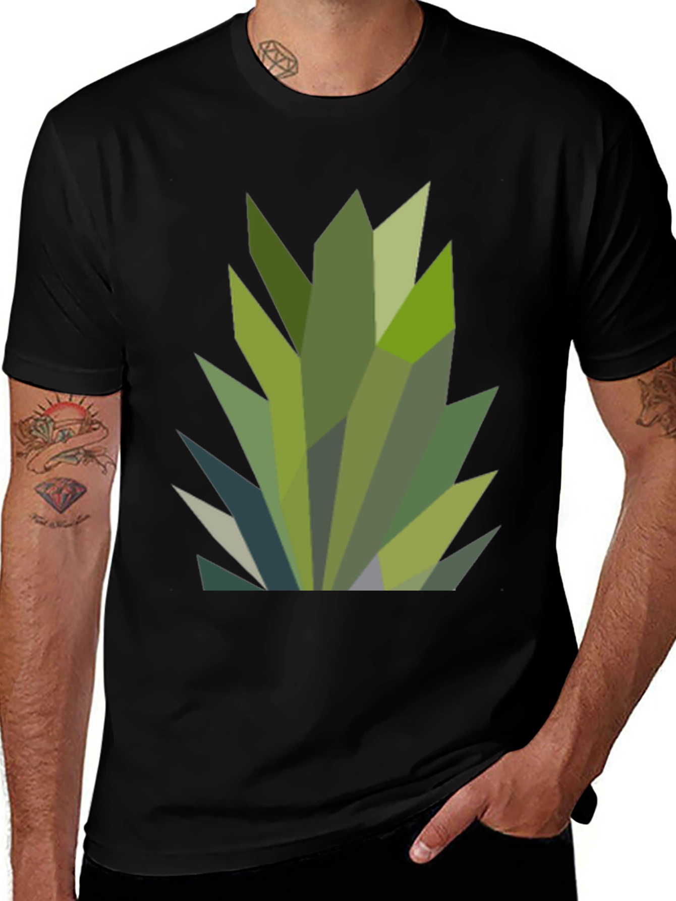 Geometric Pineapple Graphic Tee - Modern Style