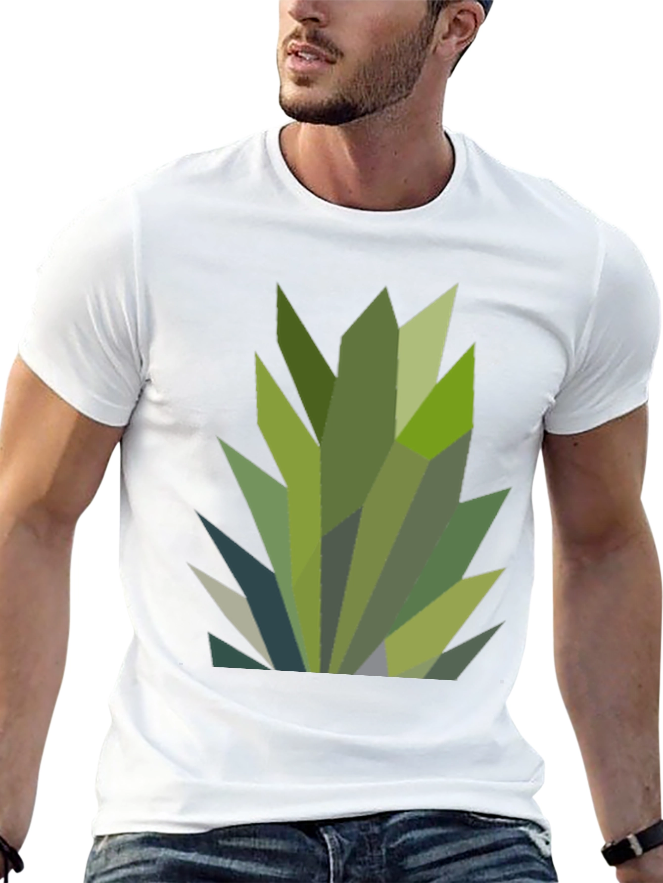 Geometric Pineapple Graphic Tee - Modern Style