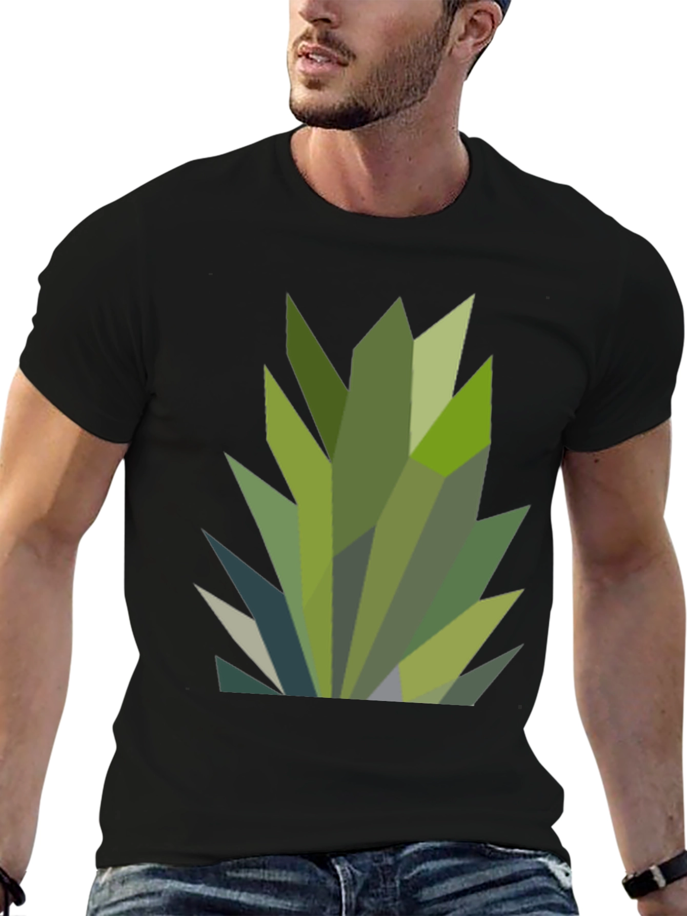 Geometric Pineapple Graphic Tee - Modern Style