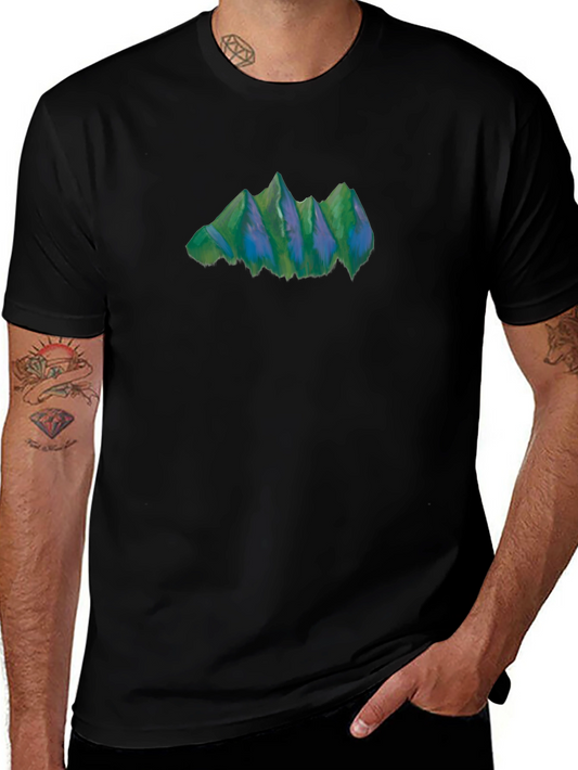 Mountain Graphic Tee - Nature Inspired Black T-Shirt