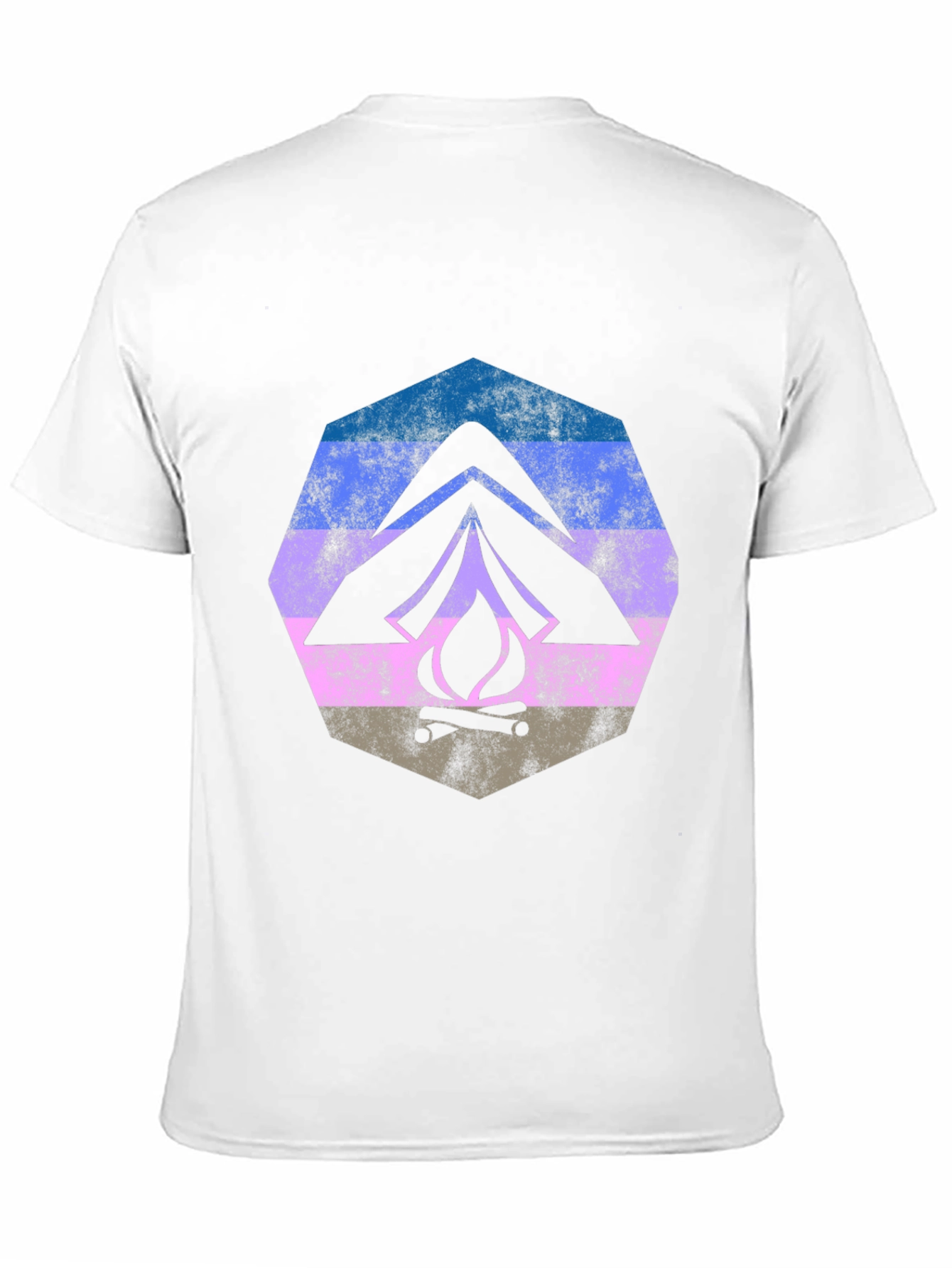 Retro Camping Tent & Campfire Graphic Tee