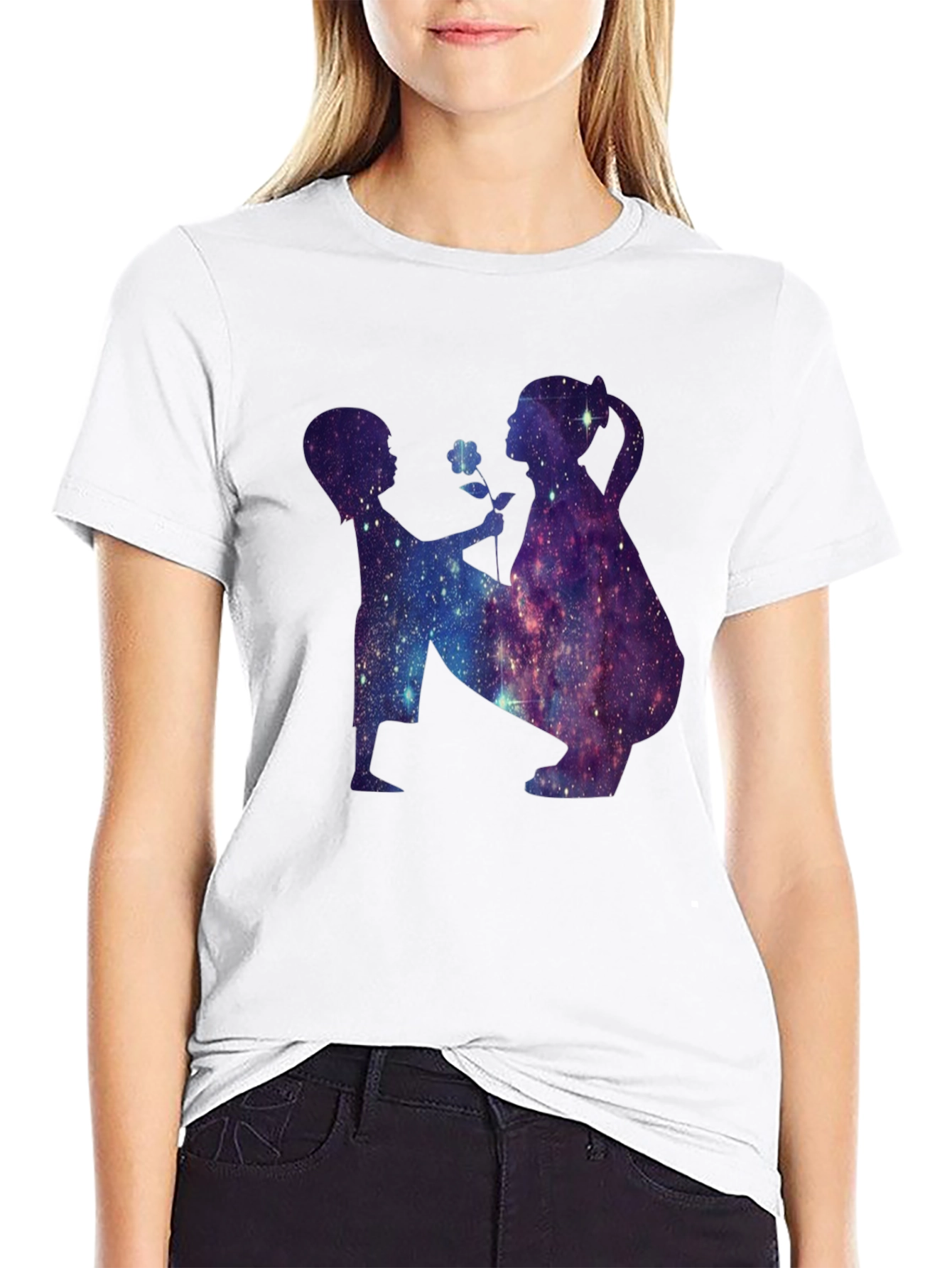 Cosmic Silhouette Black T-Shirt