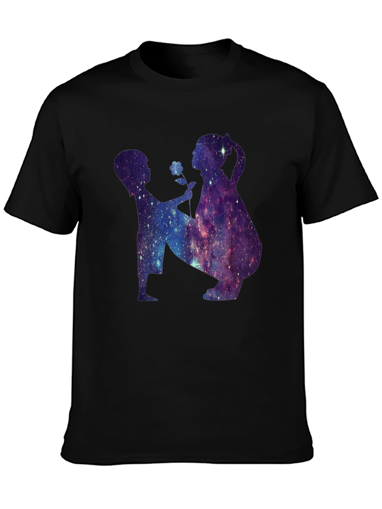 Cosmic Silhouette Black T-Shirt