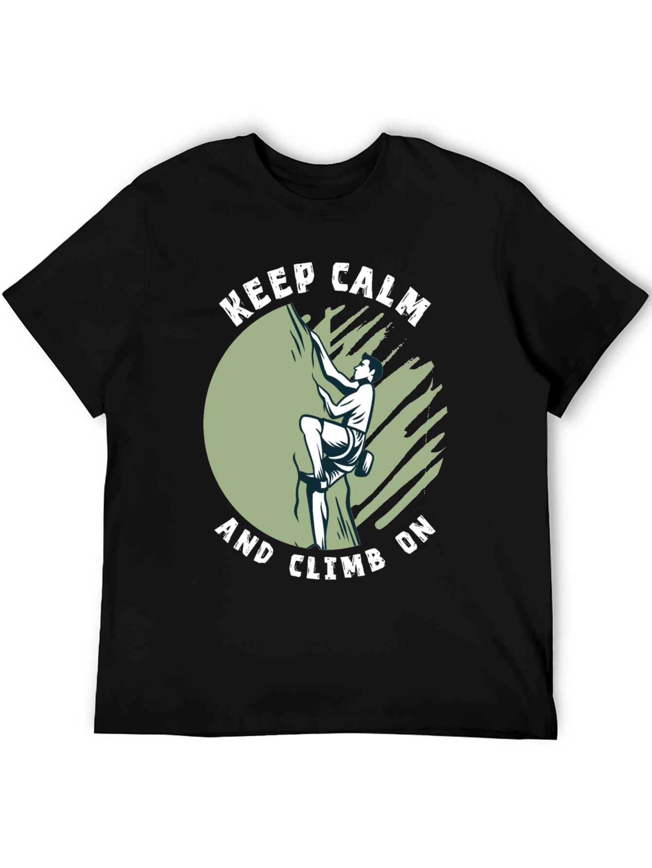 Keep Calm and Climb On Black T-Shirt