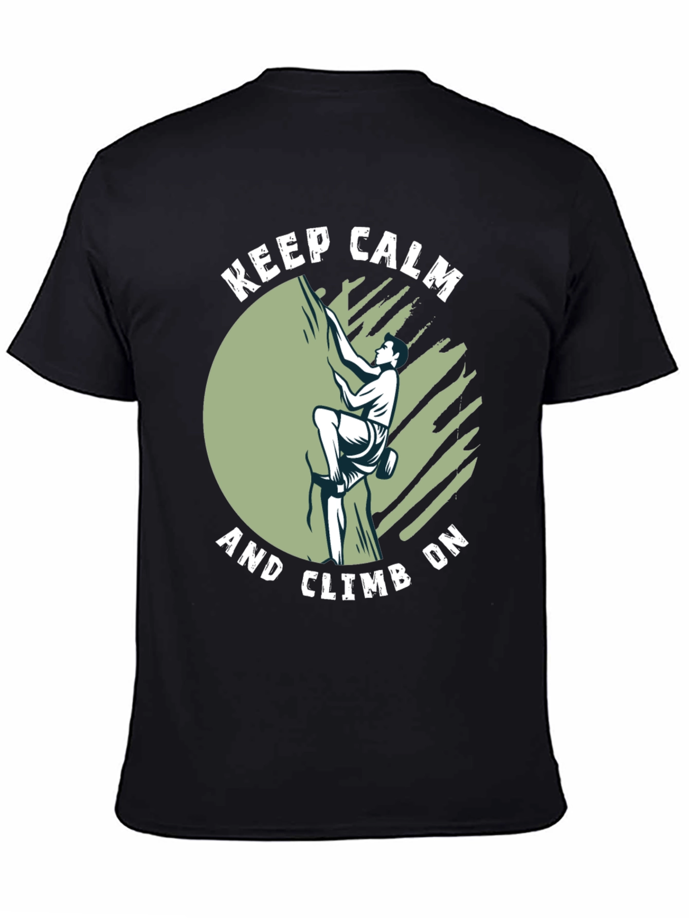Keep Calm and Climb On Black T-Shirt
