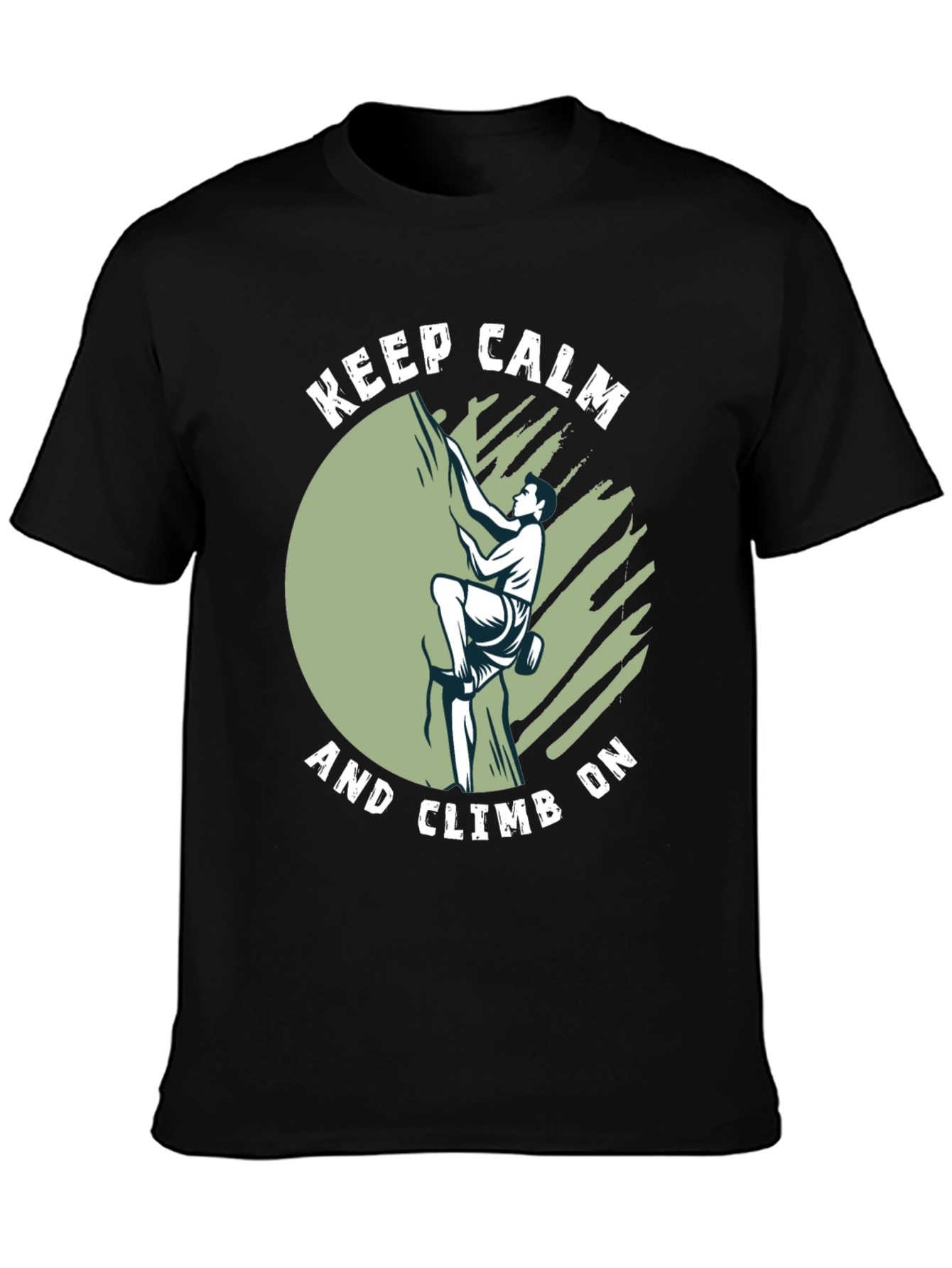 Keep Calm and Climb On Black T-Shirt