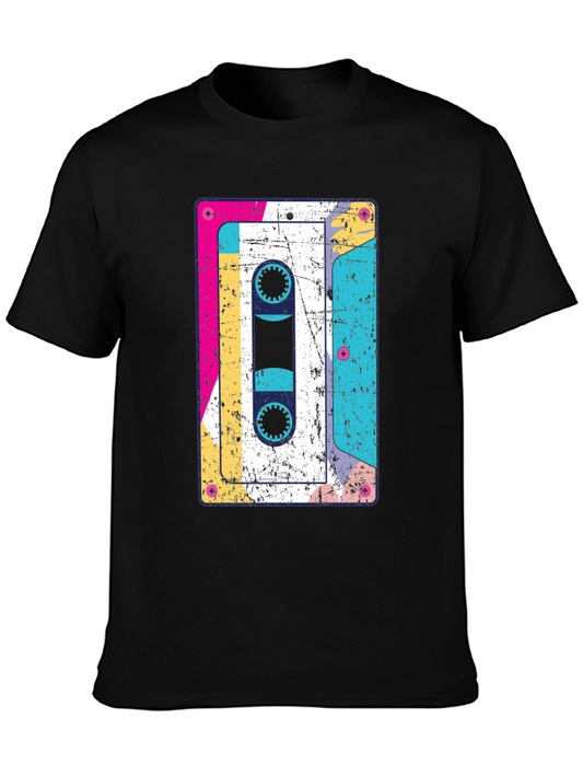 Retro Cassette Tape Graphic Tee - Vintage Style