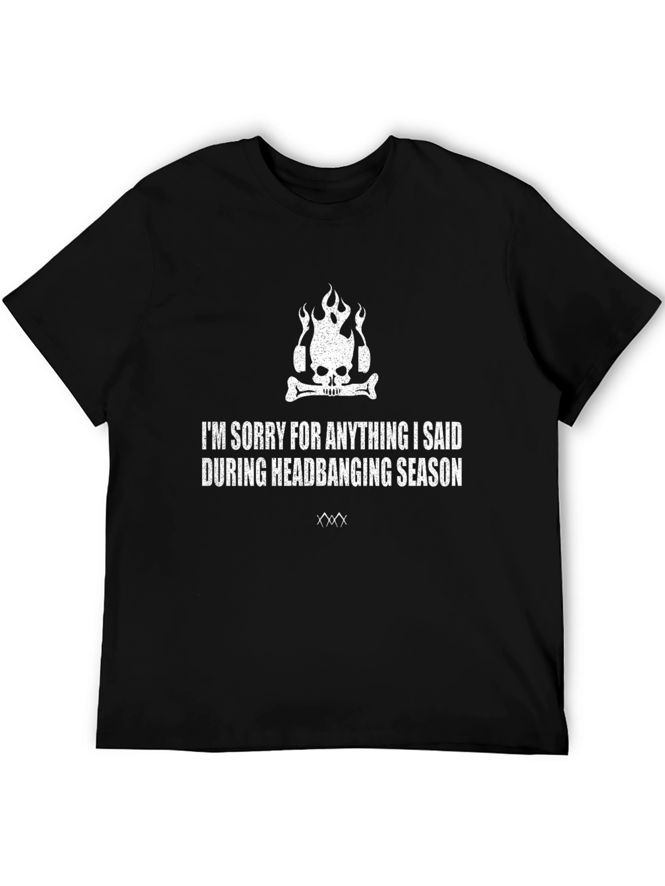 Headbanging Season T-Shirt - Skull Flame Design