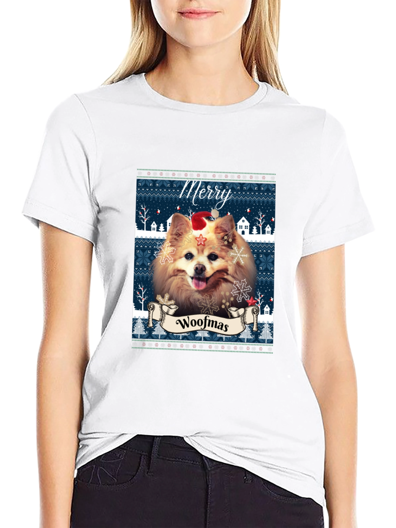 Merry Woofmas Dog T-Shirt